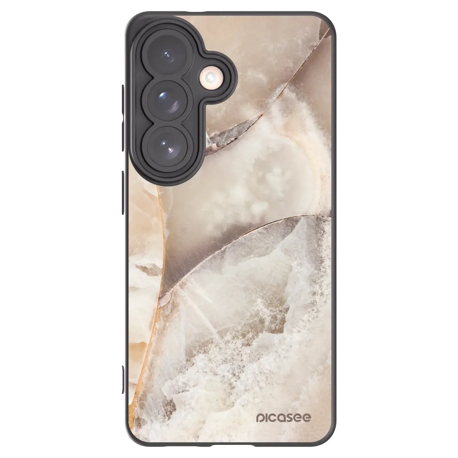 Silikonový černý obal pro Samsung Galaxy S26 - Cream marble