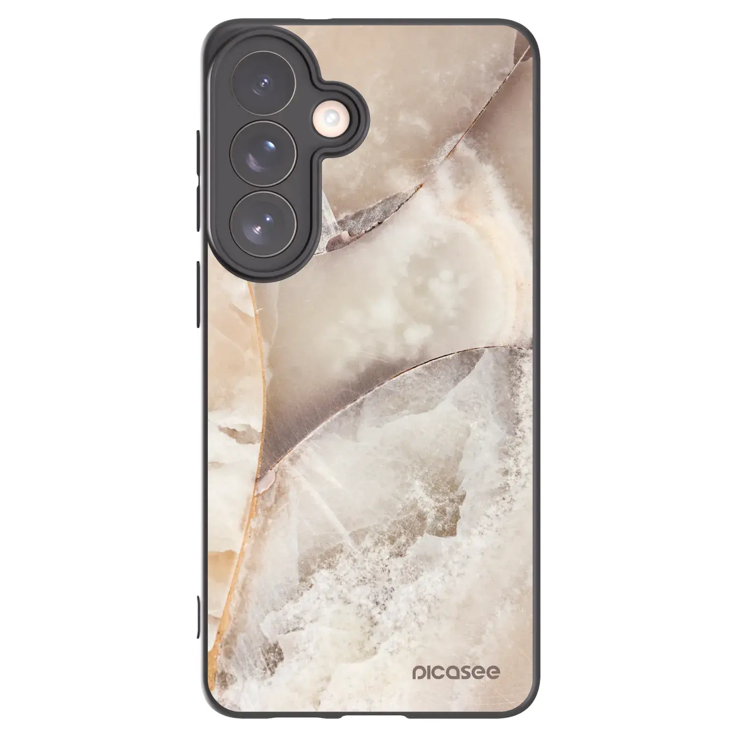 Silikonový černý obal pro Samsung Galaxy S26+ - Cream marble