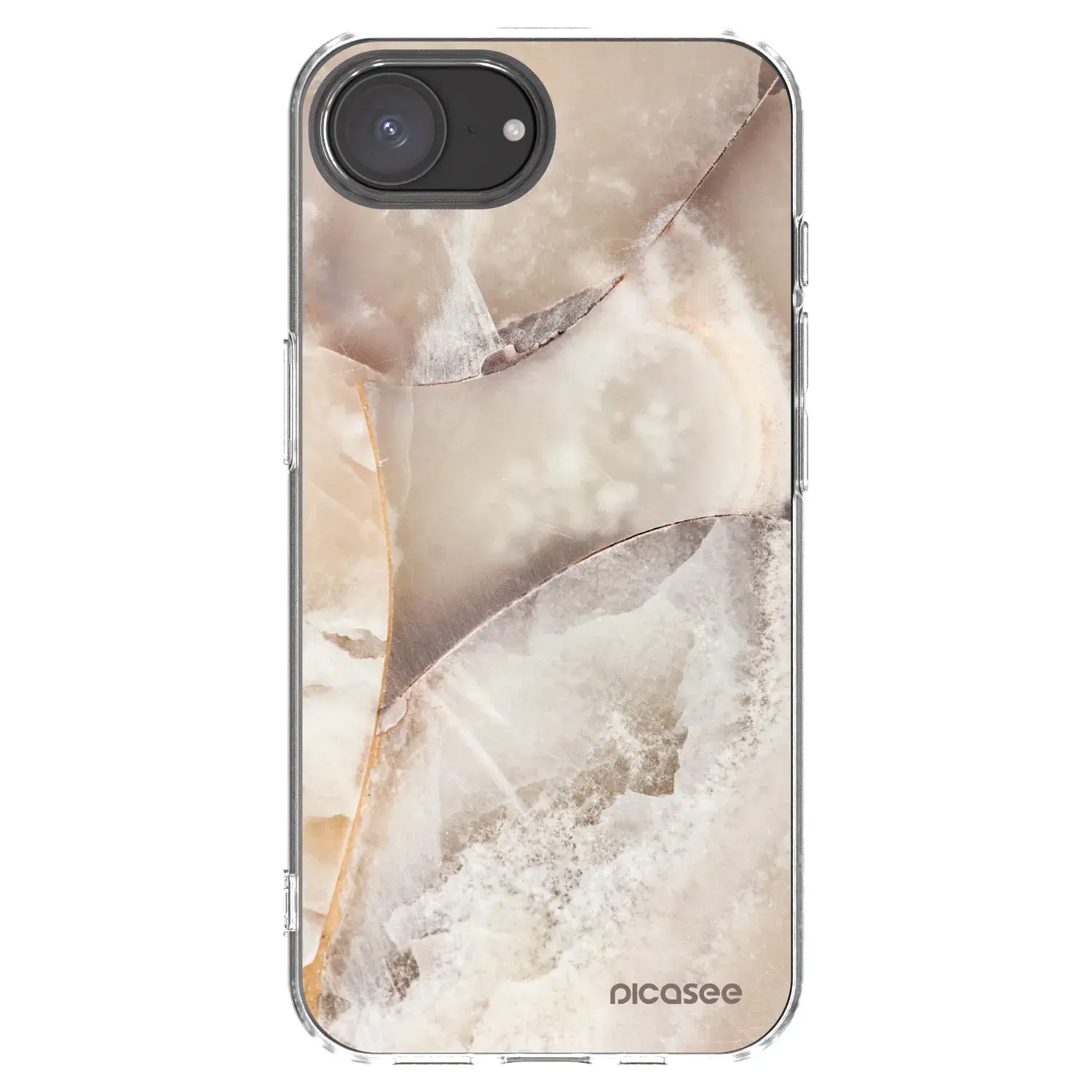 Silikonový průhledný obal pro Apple iPhone 17e - Cream marble