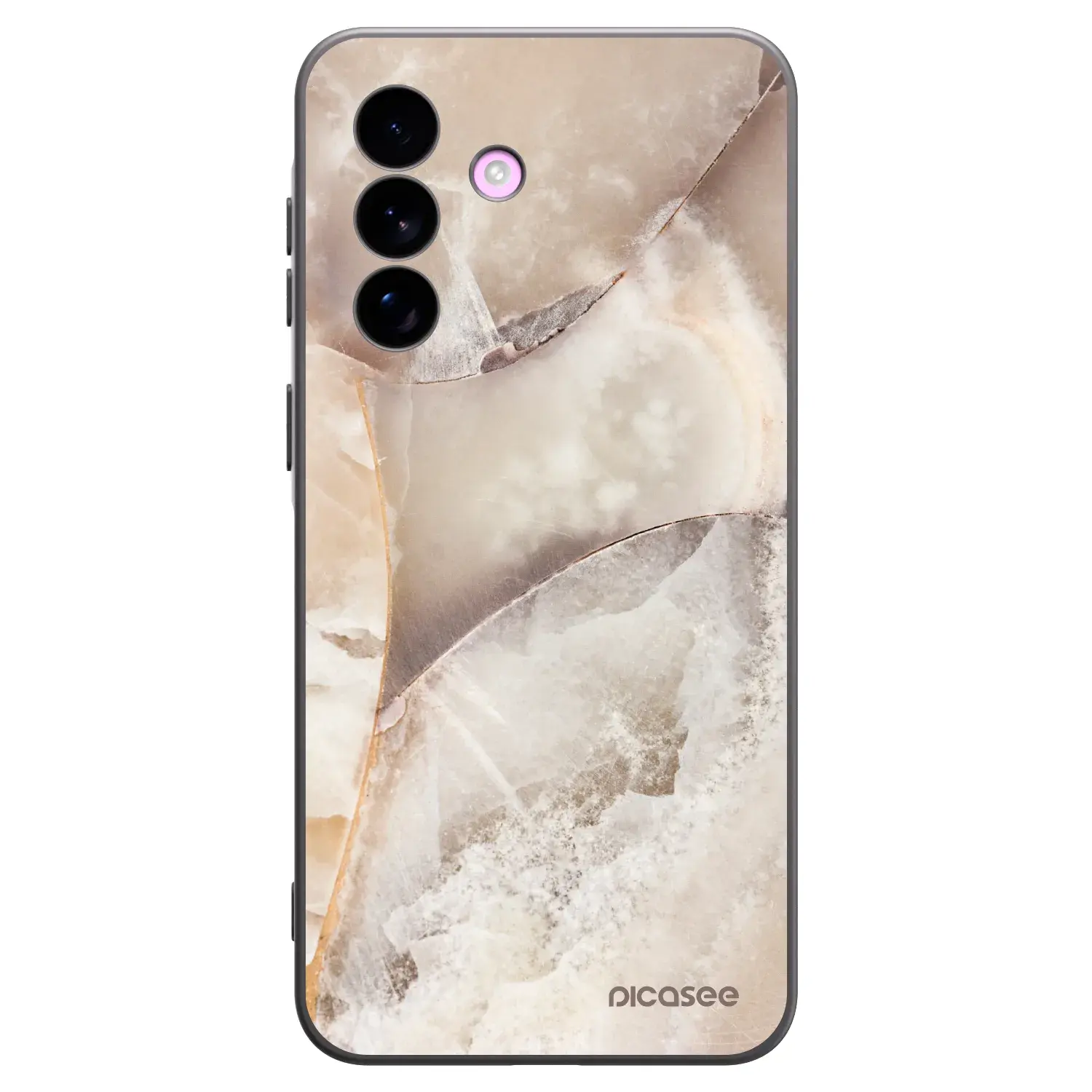 Silikonový černý obal pro Samsung Galaxy A57 5G - Cream marble