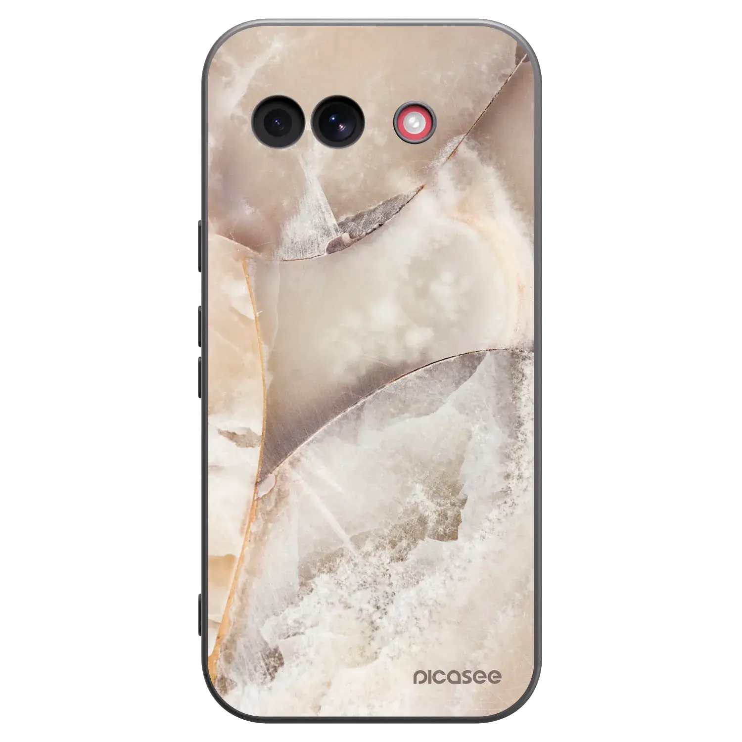 Silikonový černý obal pro Google Pixel 10a - Cream marble