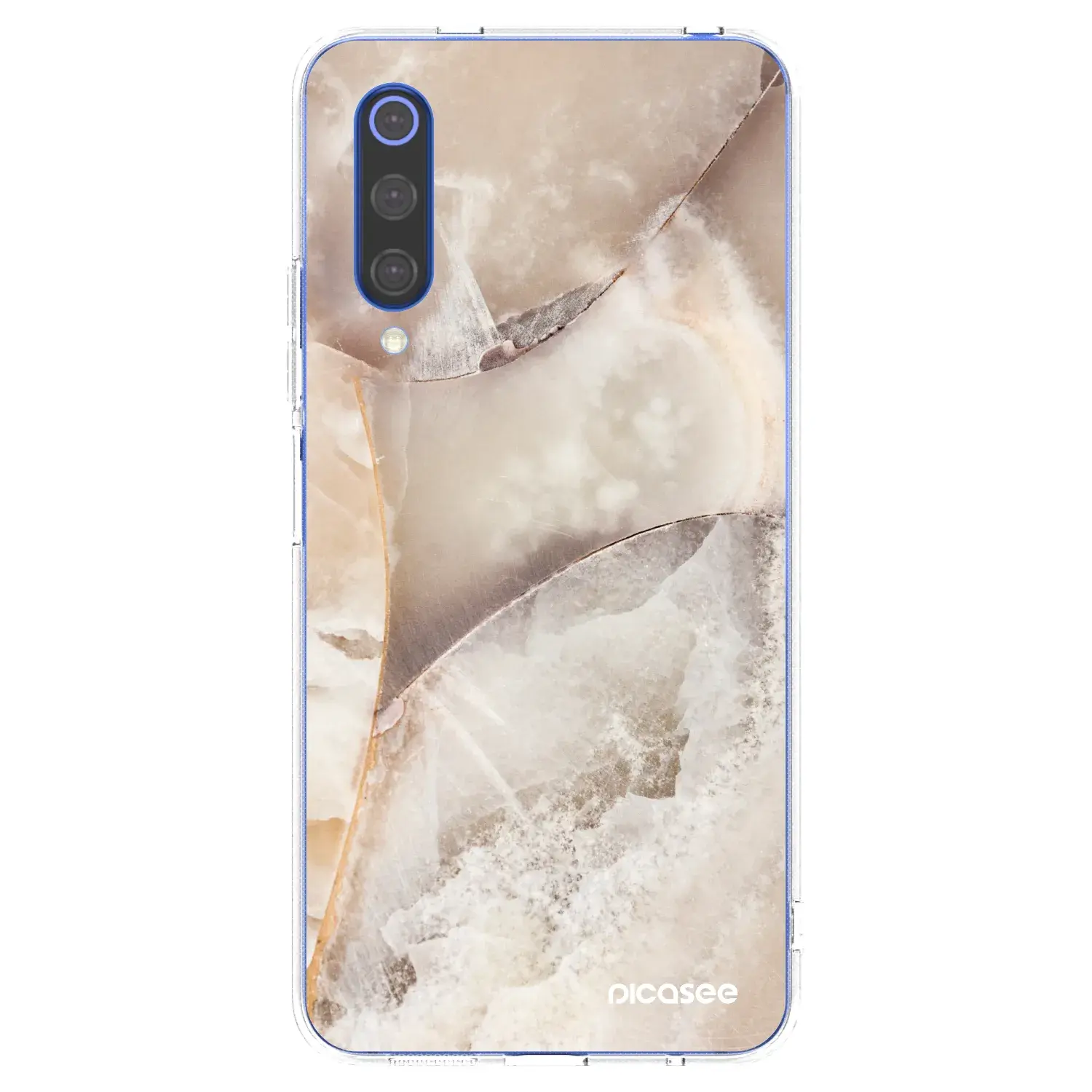 Silikonový průhledný obal pro Xiaomi Mi 9 SE - Cream marble