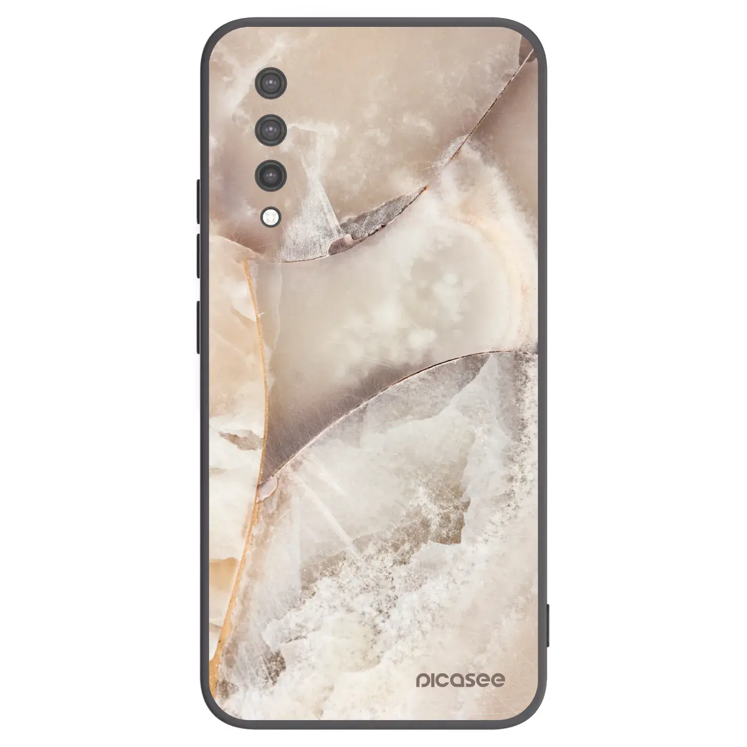 Silikonový černý obal pro Xiaomi Mi 9 Lite - Cream marble