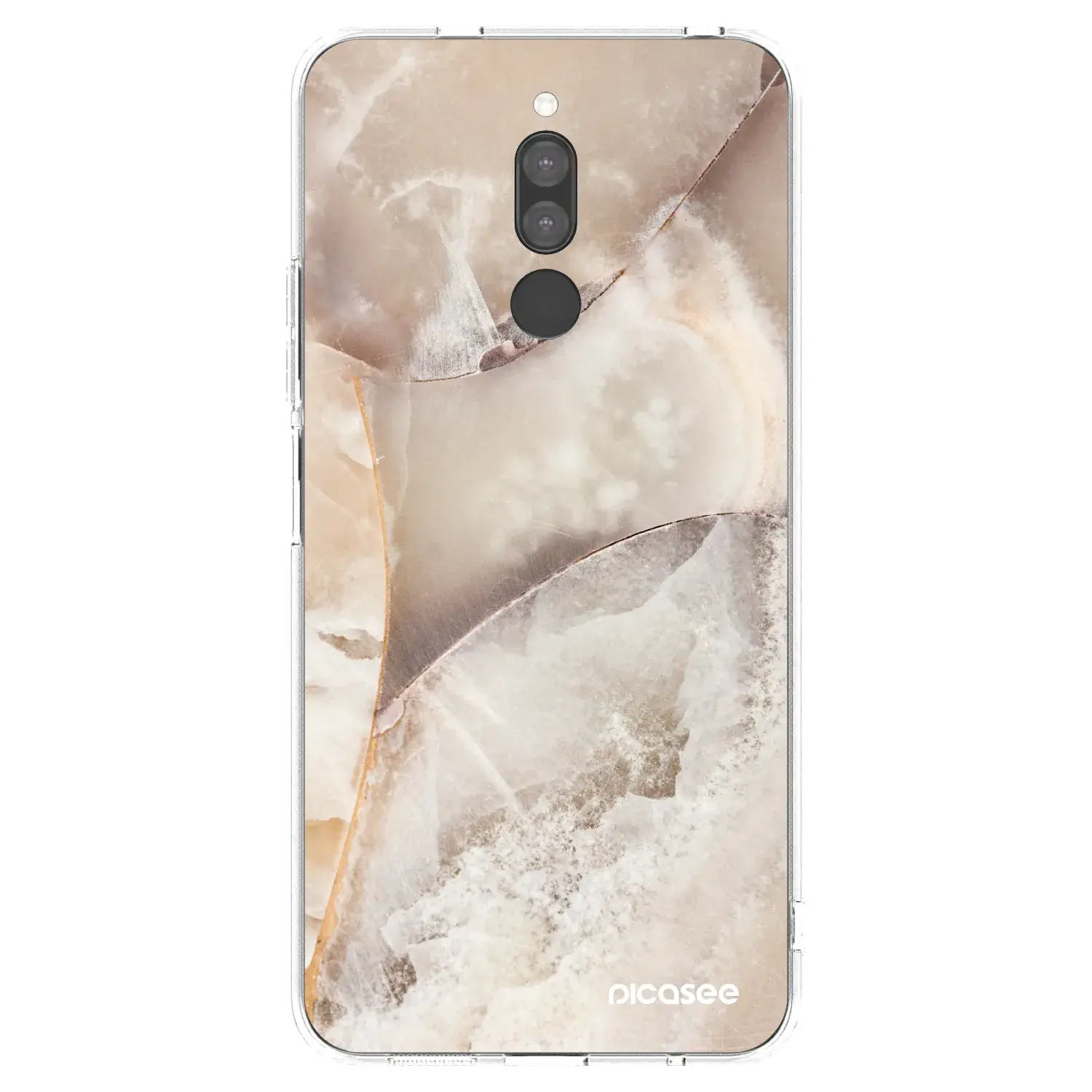 Silikonový průhledný obal pro Xiaomi Redmi 8 - Cream marble