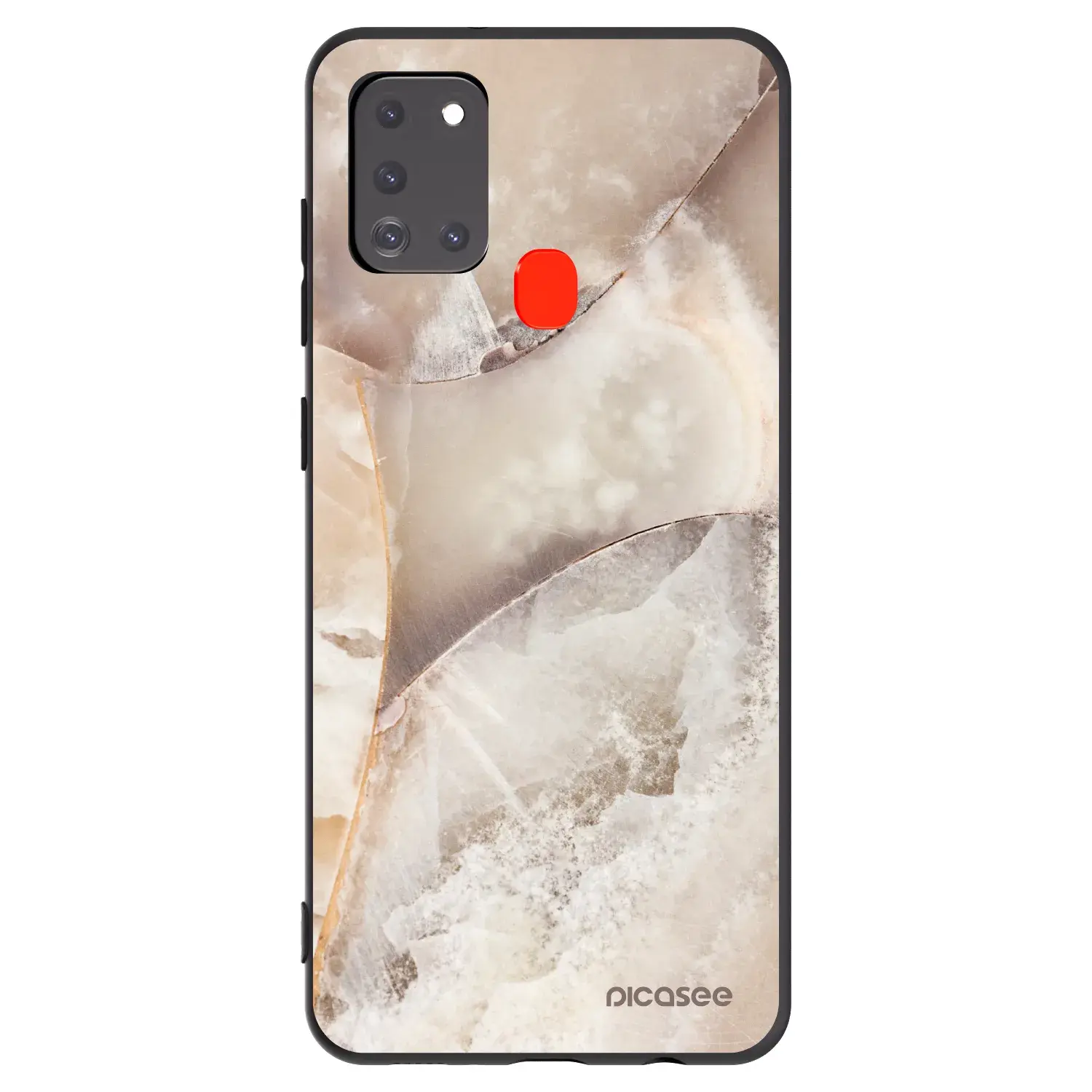 Silikonový černý obal pro Samsung Galaxy A21s - Cream marble