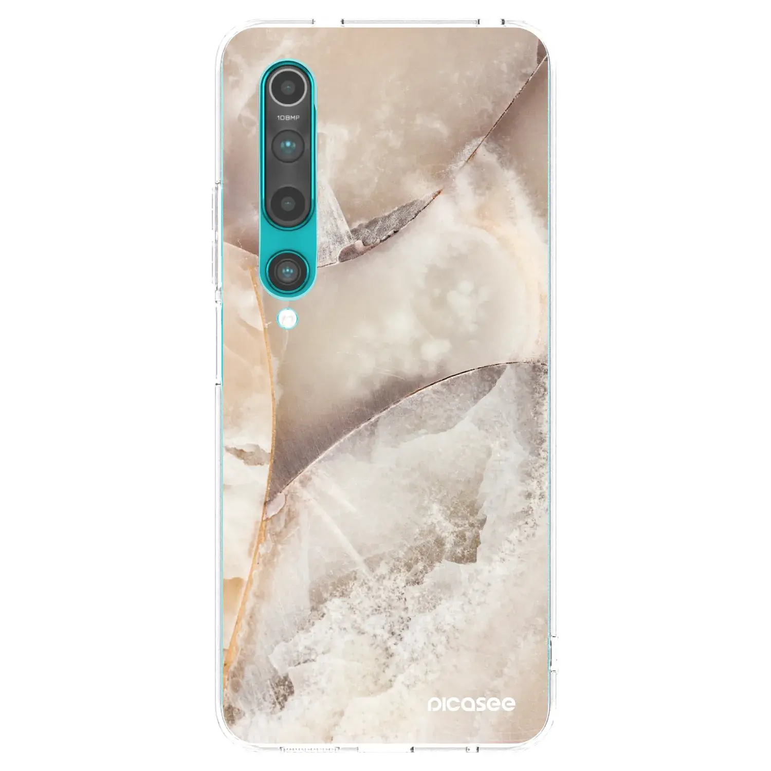 Silikonový průhledný obal pro Xiaomi Mi 10 - Cream marble