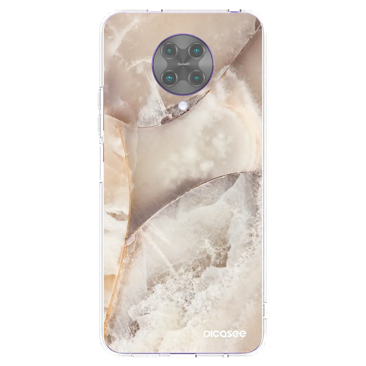 Silikonový průhledný obal pro Xiaomi Poco F2 Pro - Cream marble