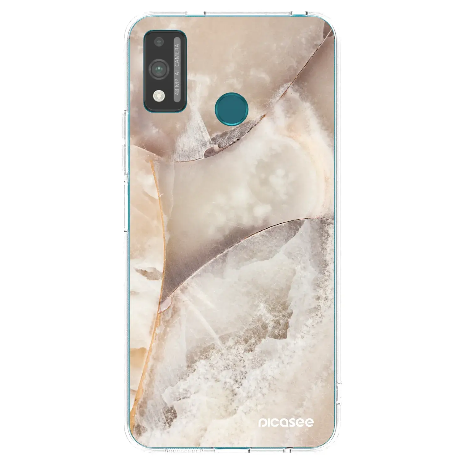 Silikonový průhledný obal pro Honor 9X Lite - Cream marble