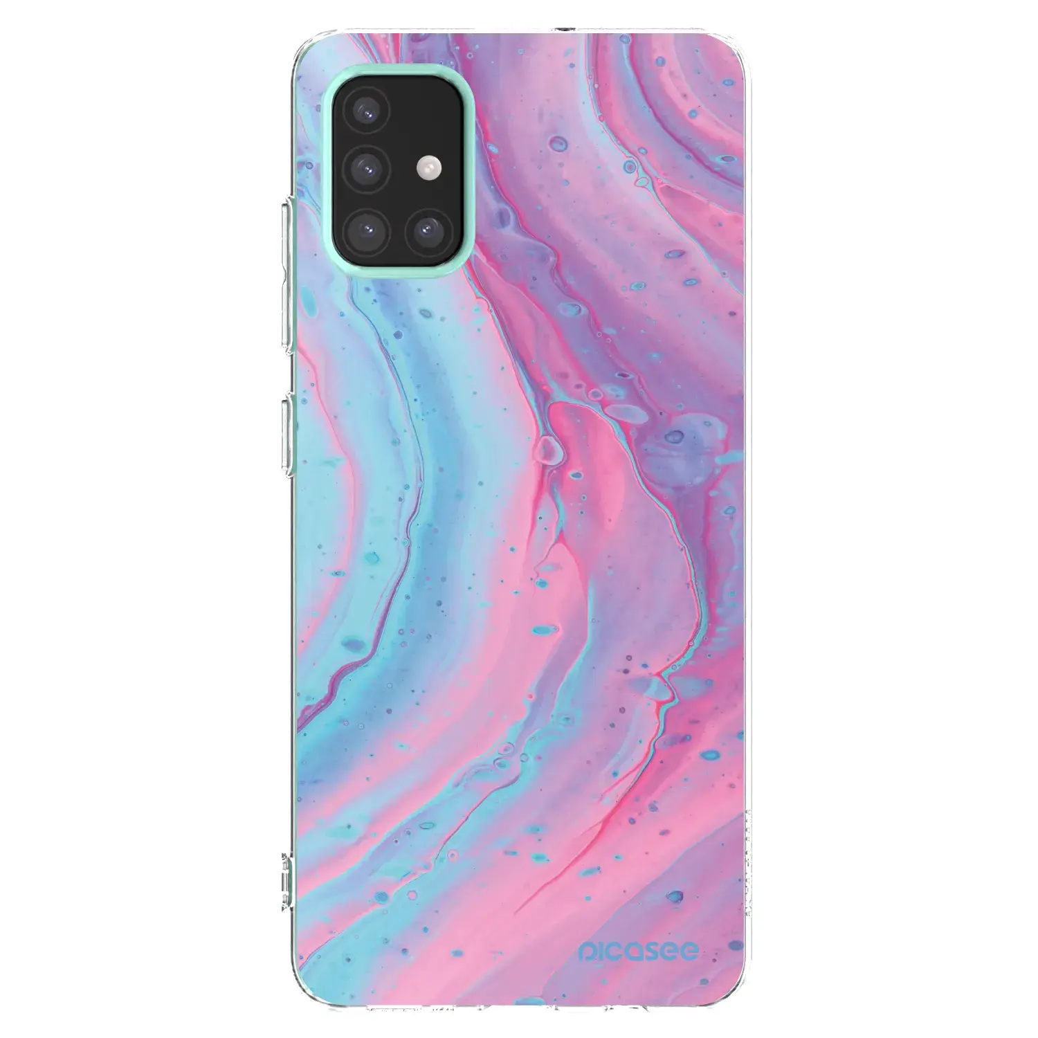 Silikonový průhledný obal pro Samsung Galaxy M31s - Pink liquid