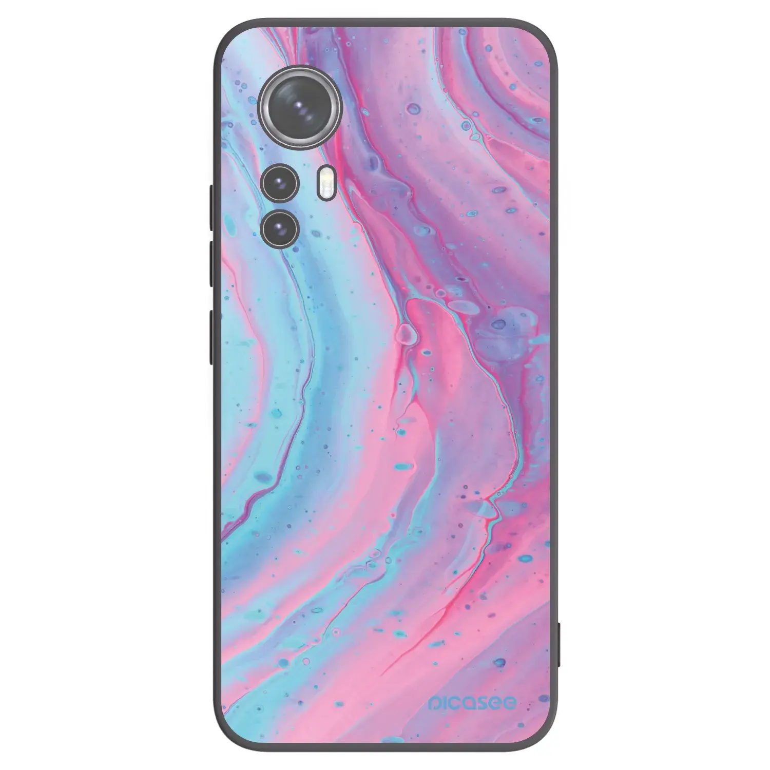 Silikonový černý obal pro Xiaomi 12X - Pink liquid