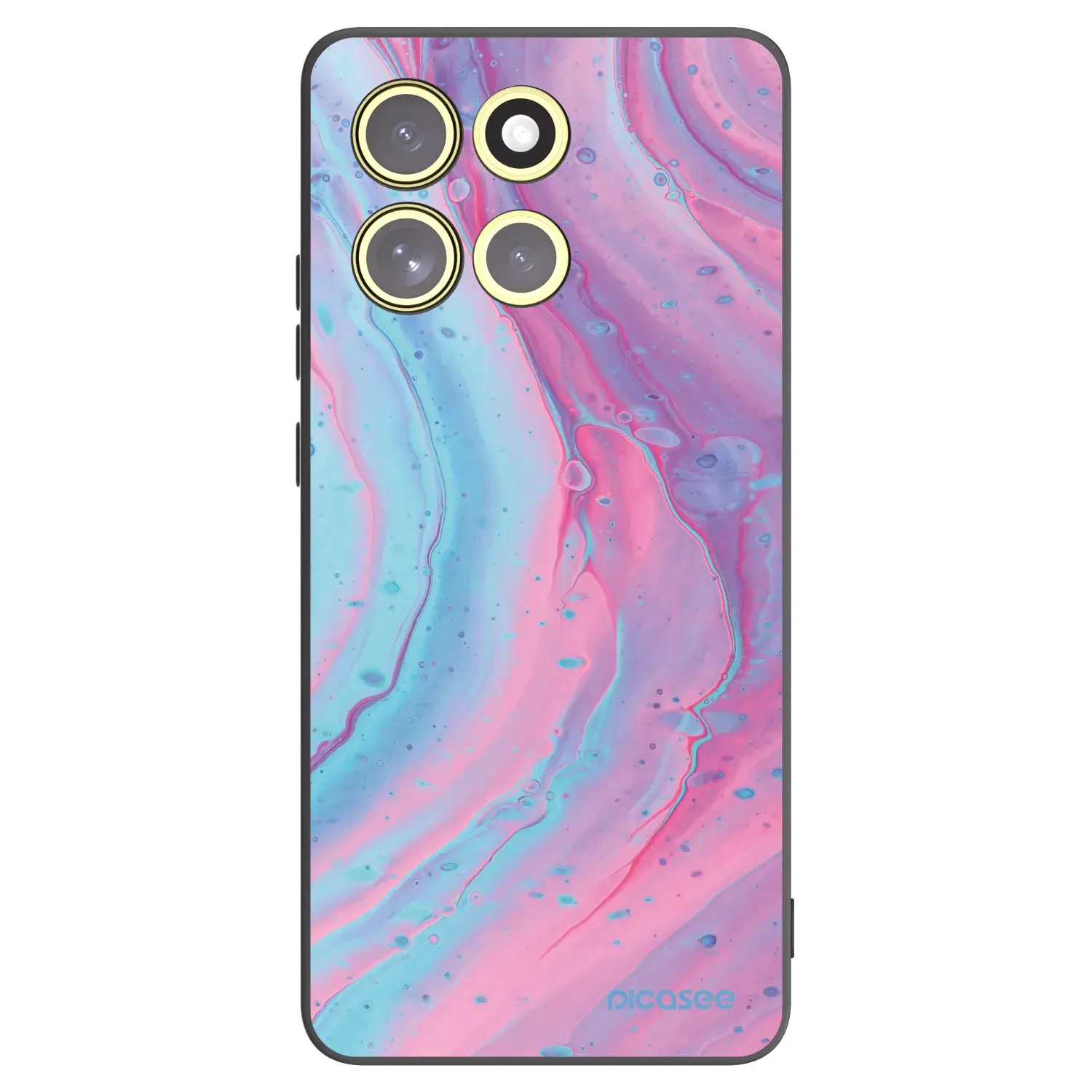 Silikonový černý obal pro Motorola Moto G86 Power 5G - Pink liquid