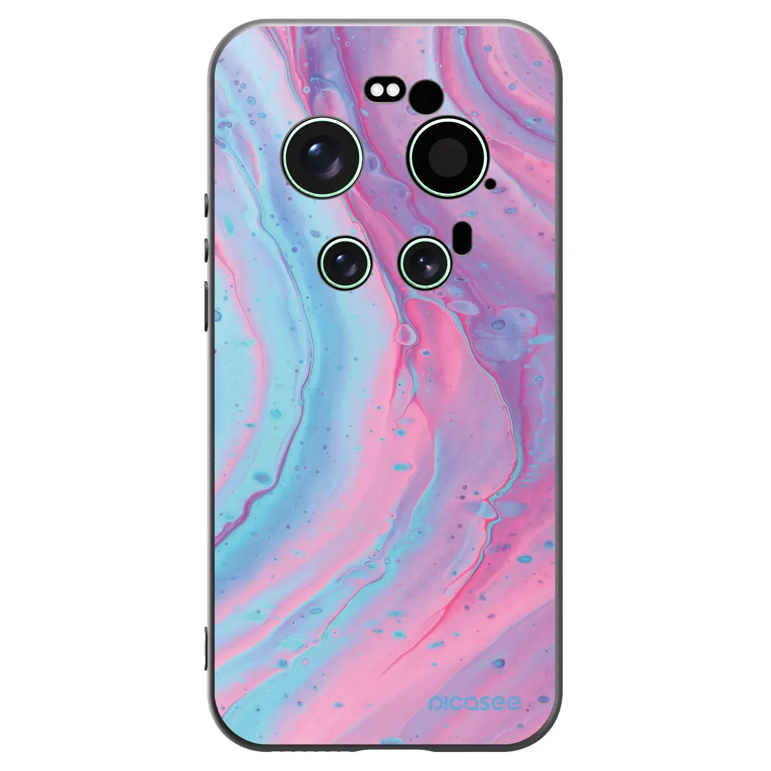 Silikonový černý obal pro Xiaomi 17 Ultra - Pink liquid