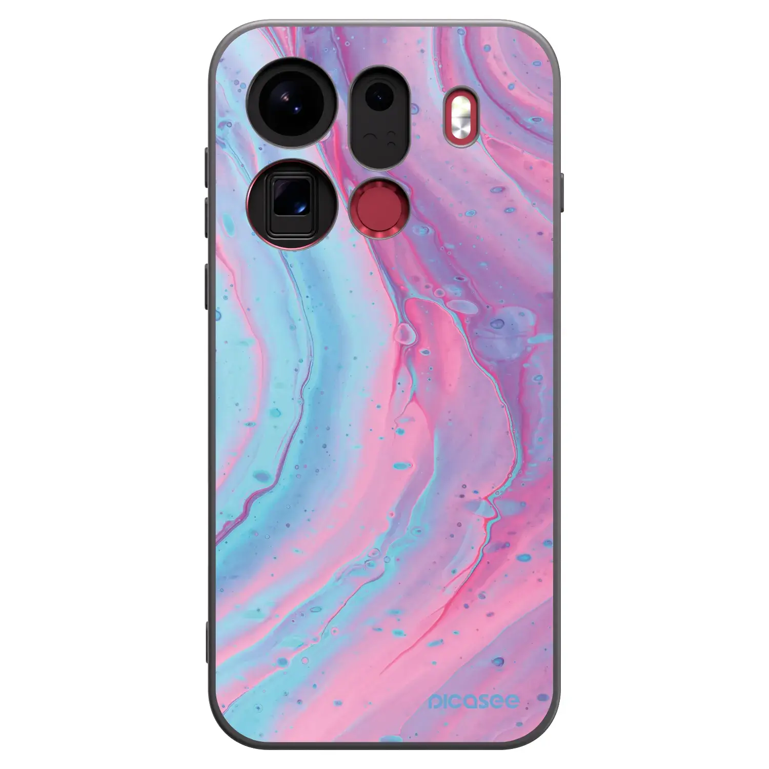 Silikonový černý obal pro OPPO Find X9 Pro - Pink liquid