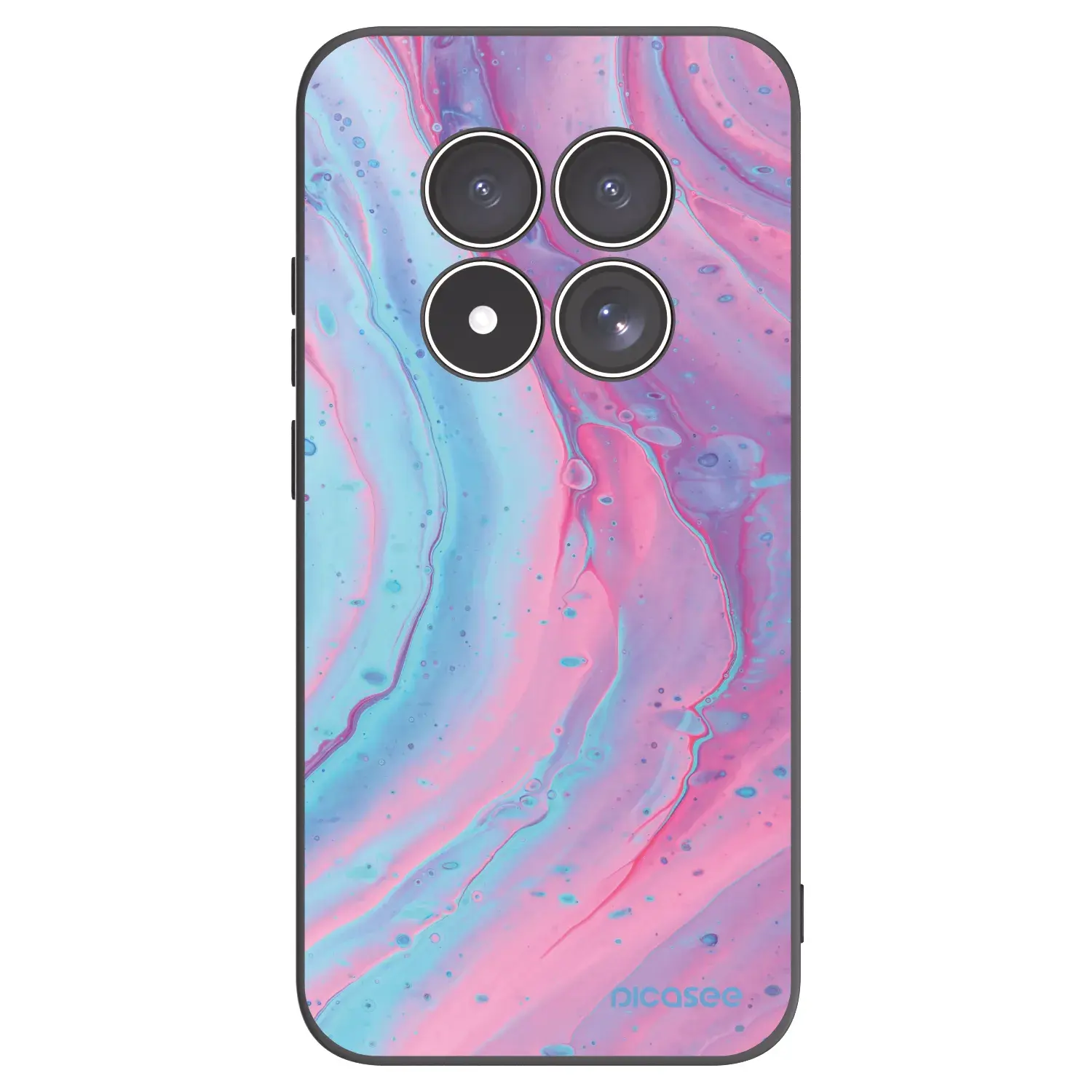 Silikonový černý obal pro Xiaomi Redmi Note 15 Pro 5G - Pink liquid