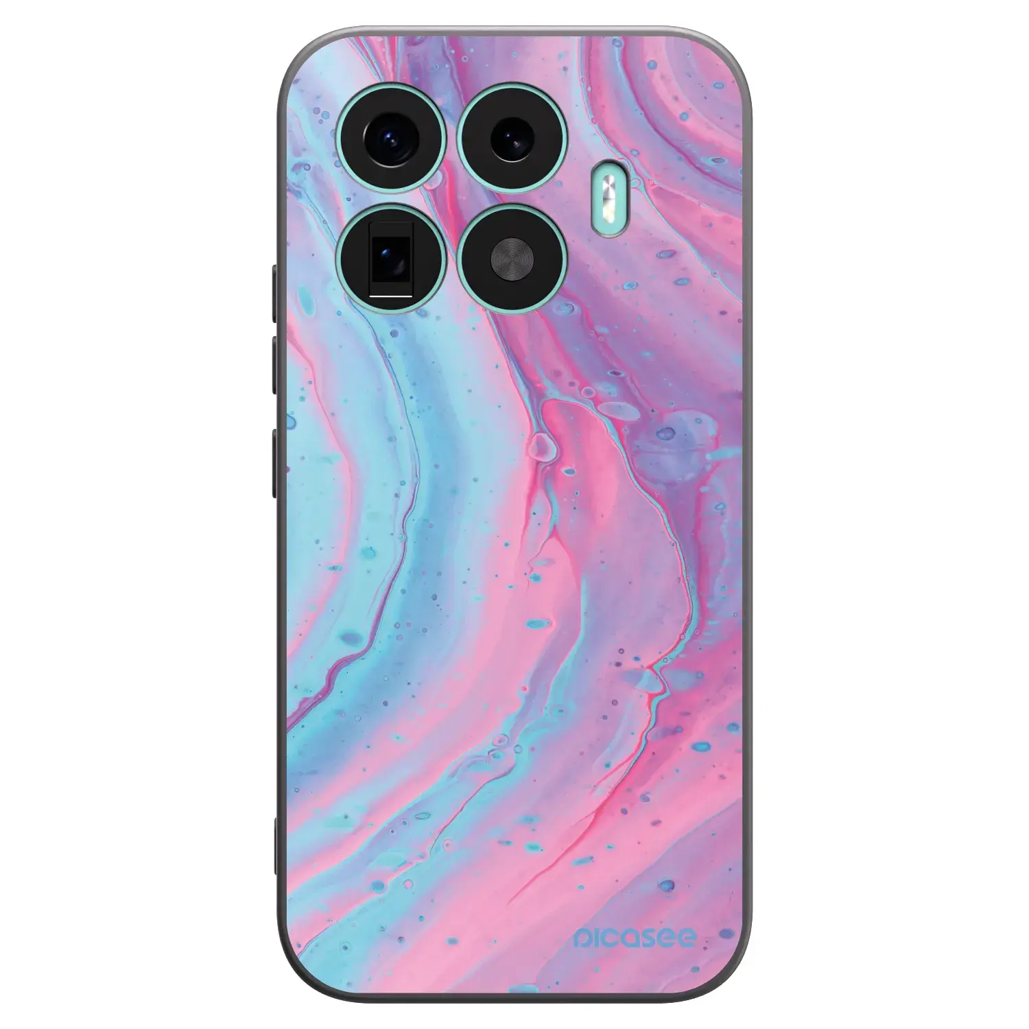 Silikonový černý obal pro Xiaomi 17T - Pink liquid