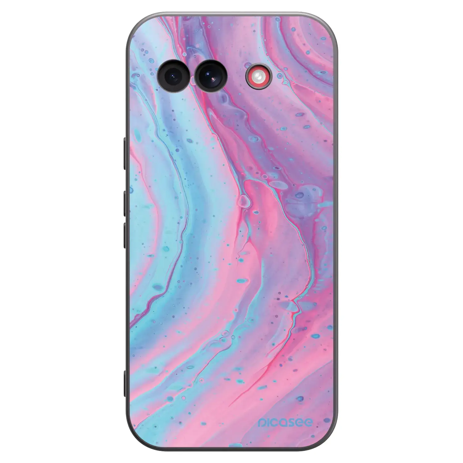 Silikonový černý obal pro Google Pixel 10a - Pink liquid