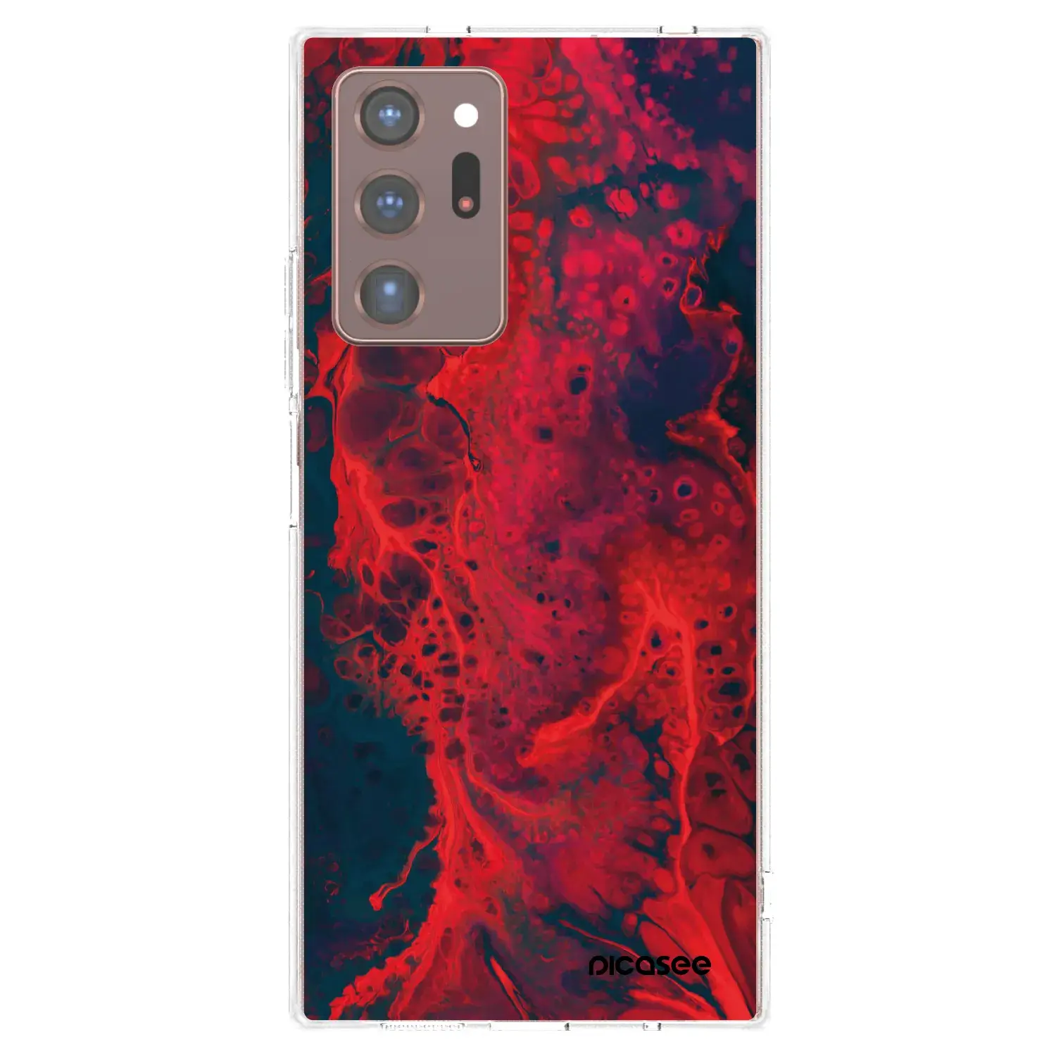 Silikonový průhledný obal pro Samsung Galaxy Note 20 Ultra - Organic red
