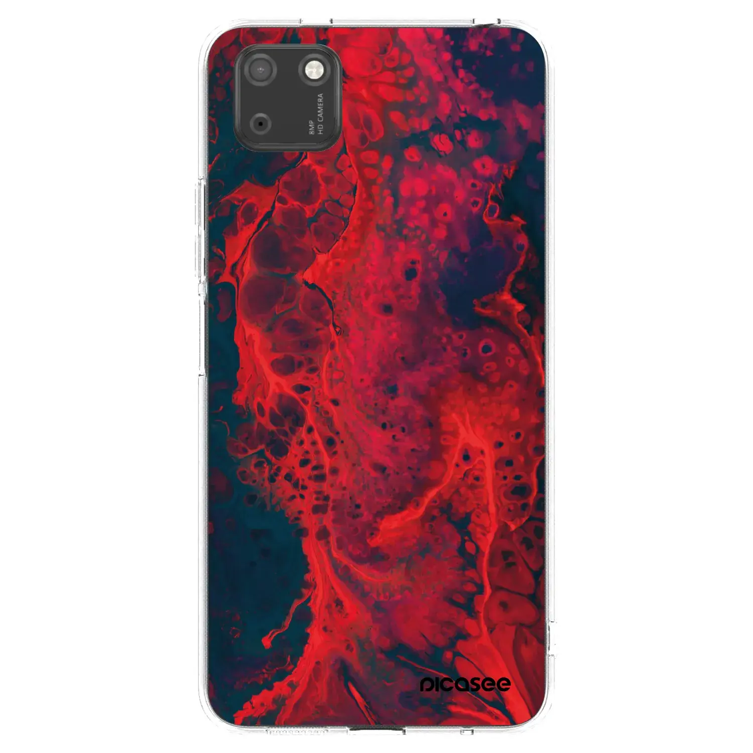 Silikonový průhledný obal pro Huawei Y5P - Organic red