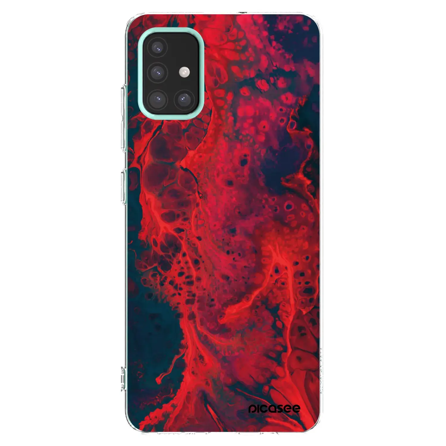 Silikonový průhledný obal pro Samsung Galaxy M31s - Organic red