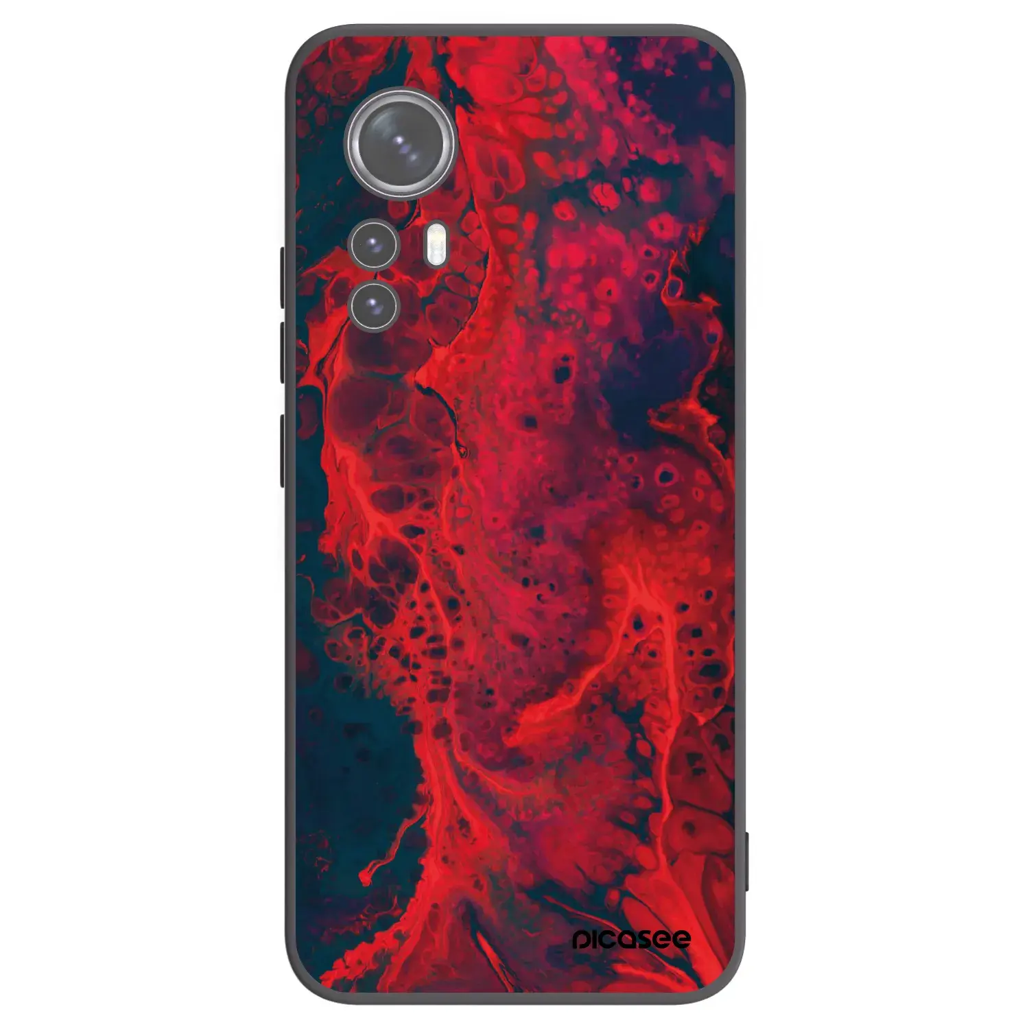 Silikonový černý obal pro Xiaomi 12X - Organic red