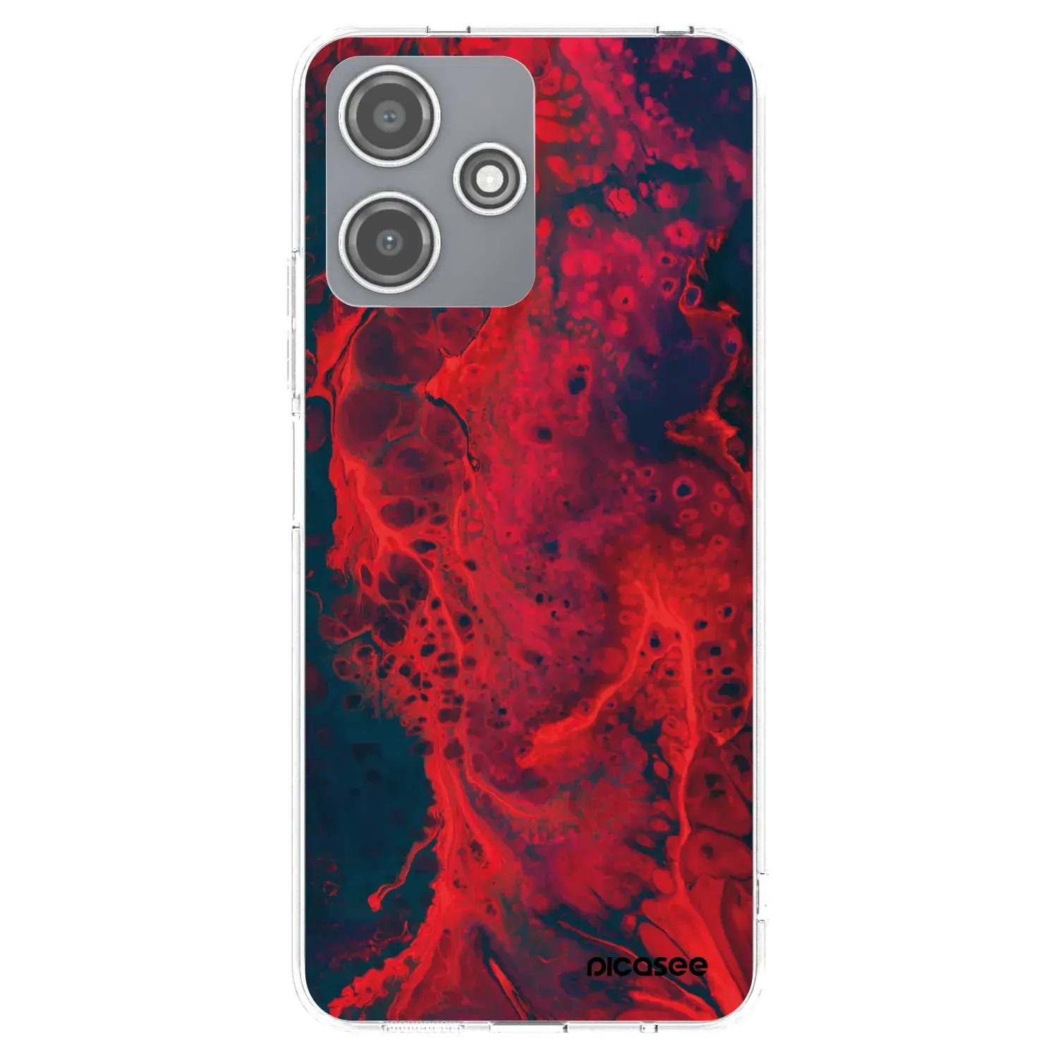Silikonový průhledný obal pro Xiaomi Redmi 12 5G - Organic red