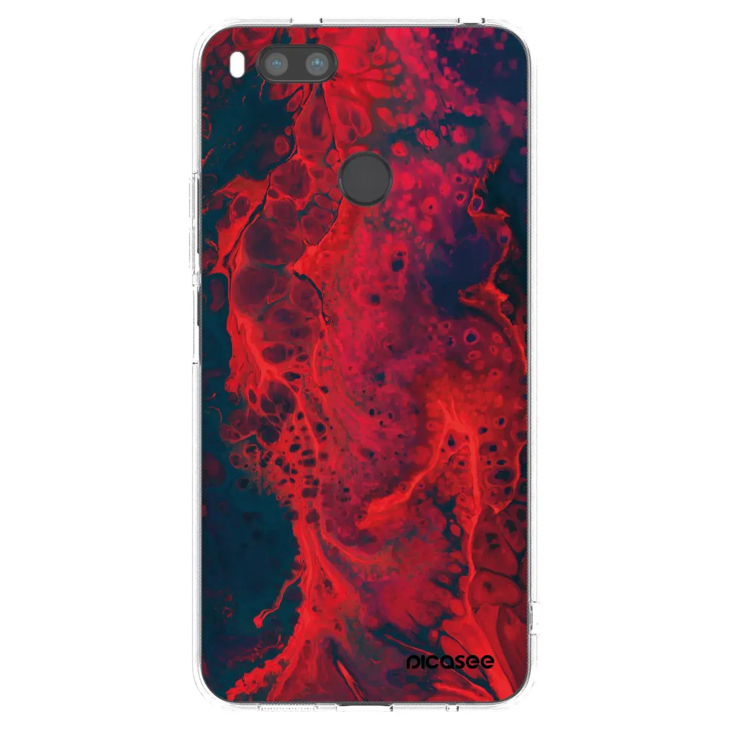 Silikonový průhledný obal pro Xiaomi Mi A1 Global - Organic red