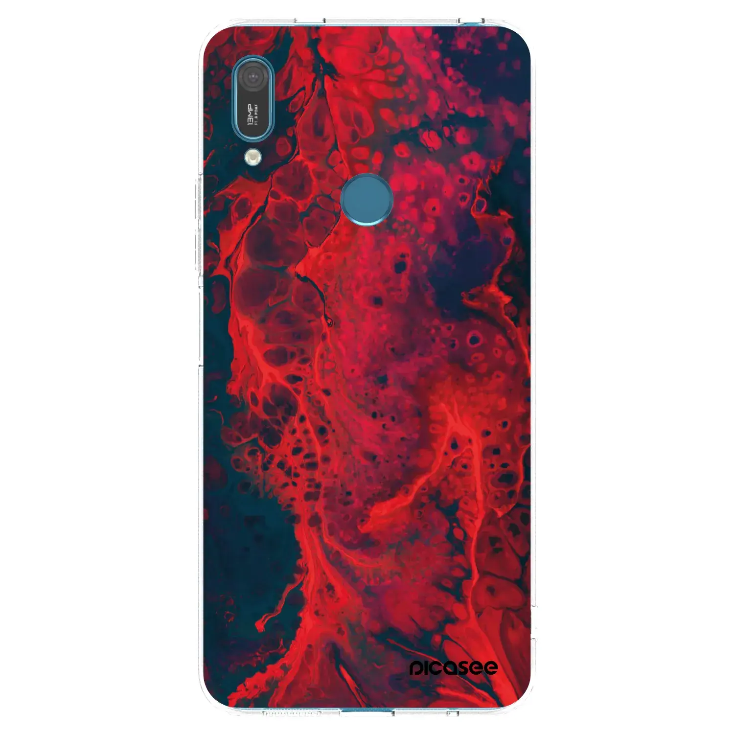 Silikonový průhledný obal pro Huawei Y7 2019 - Organic red