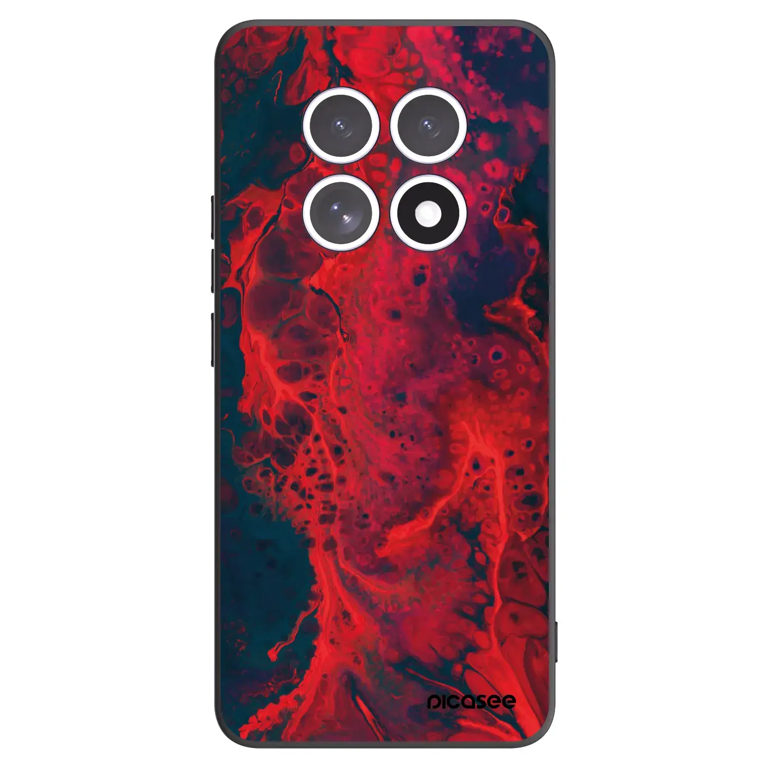 Silikonový černý obal pro Xiaomi Redmi Note 15 4G - Organic red