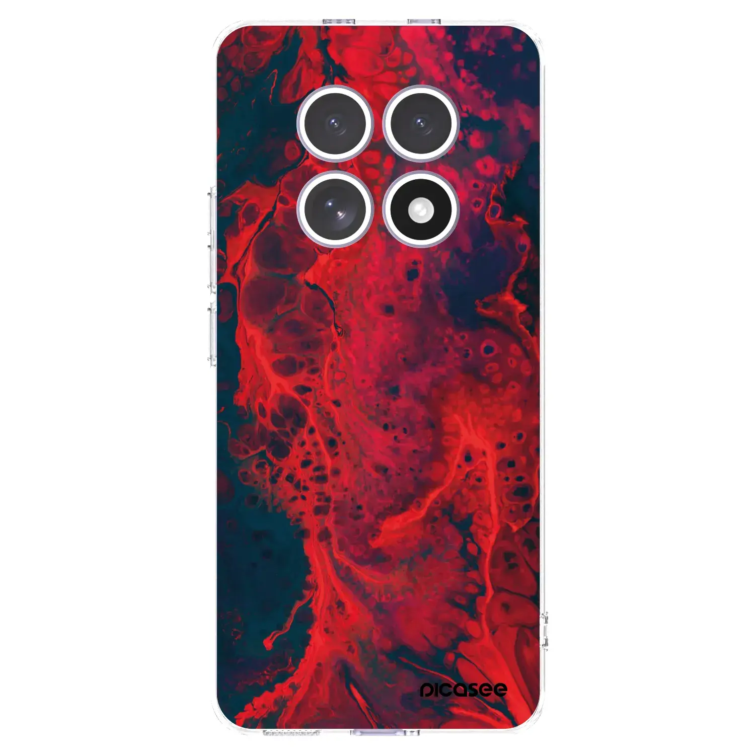 Silikonový průhledný obal pro Xiaomi Redmi Note 15 4G - Organic red