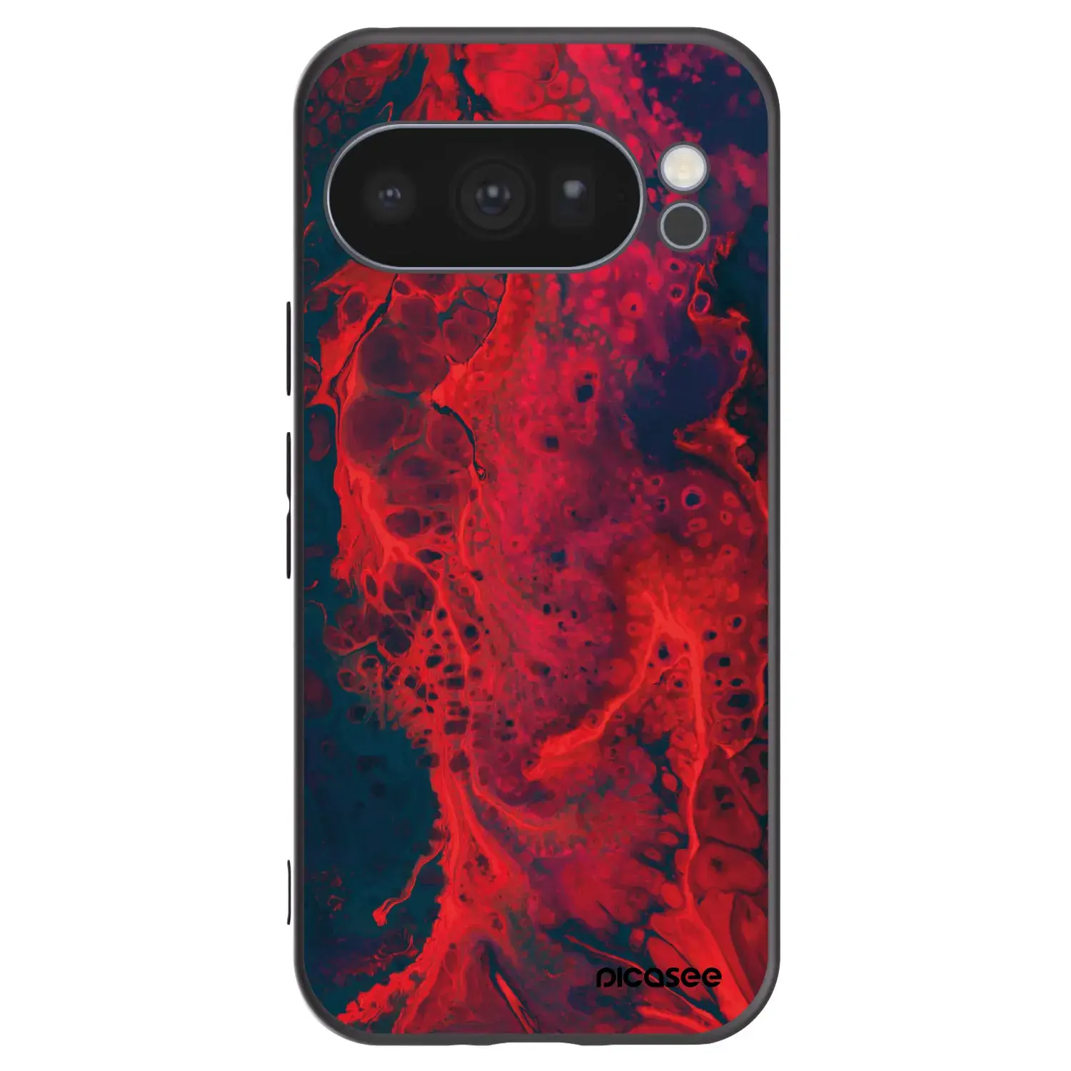 Silikonový černý obal pro Google Pixel 10 Pro - Organic red