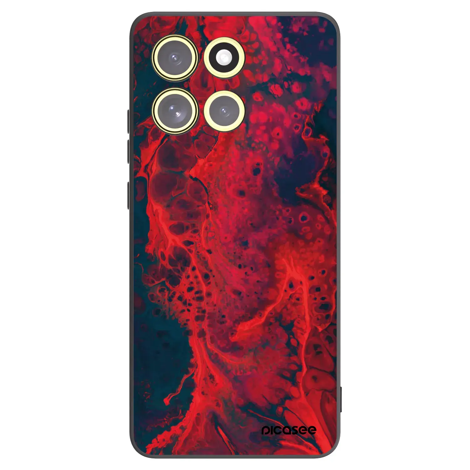 Silikonový černý obal pro Motorola Moto G86 Power 5G - Organic red