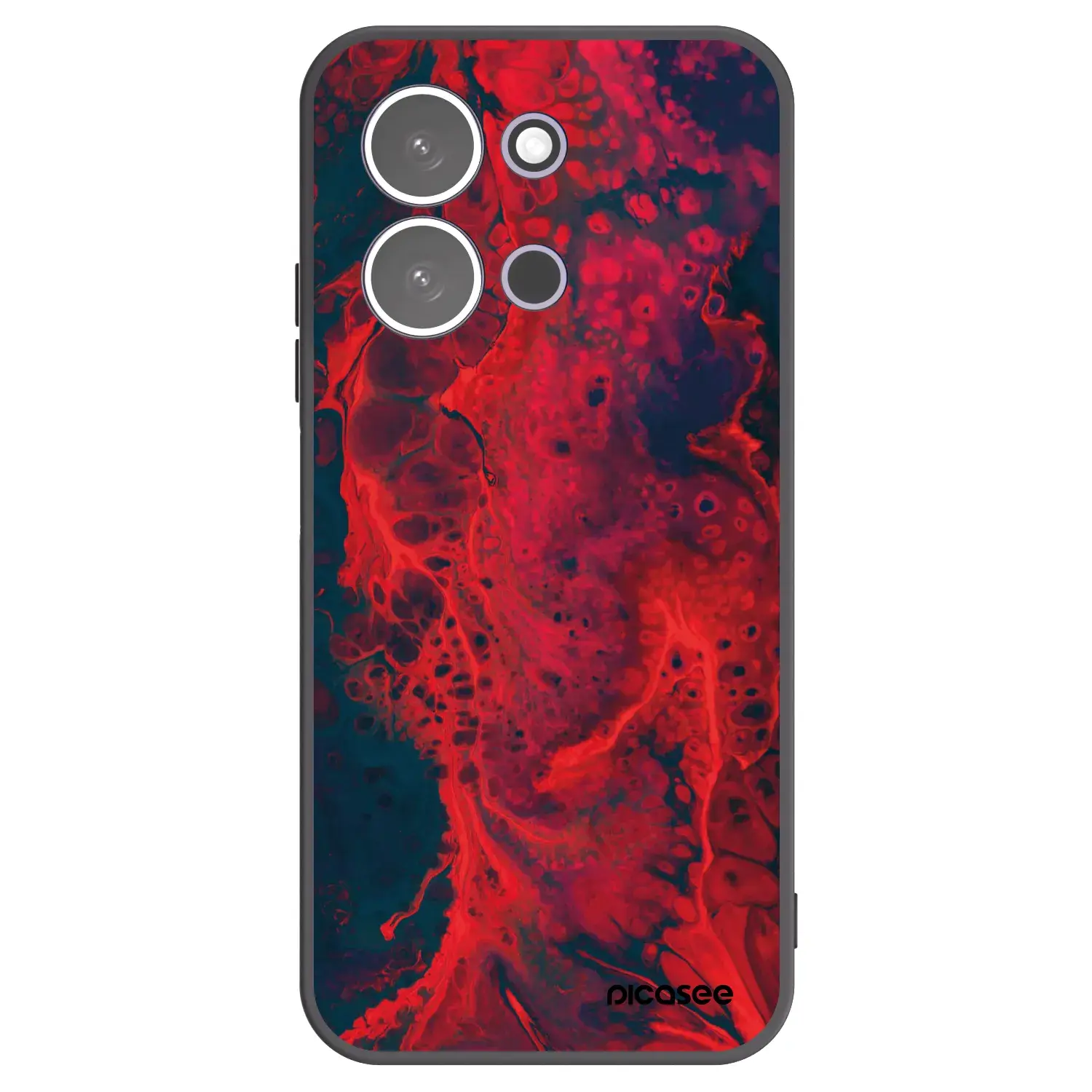 Silikonový černý obal pro Xiaomi Redmi 15C 5G - Organic red