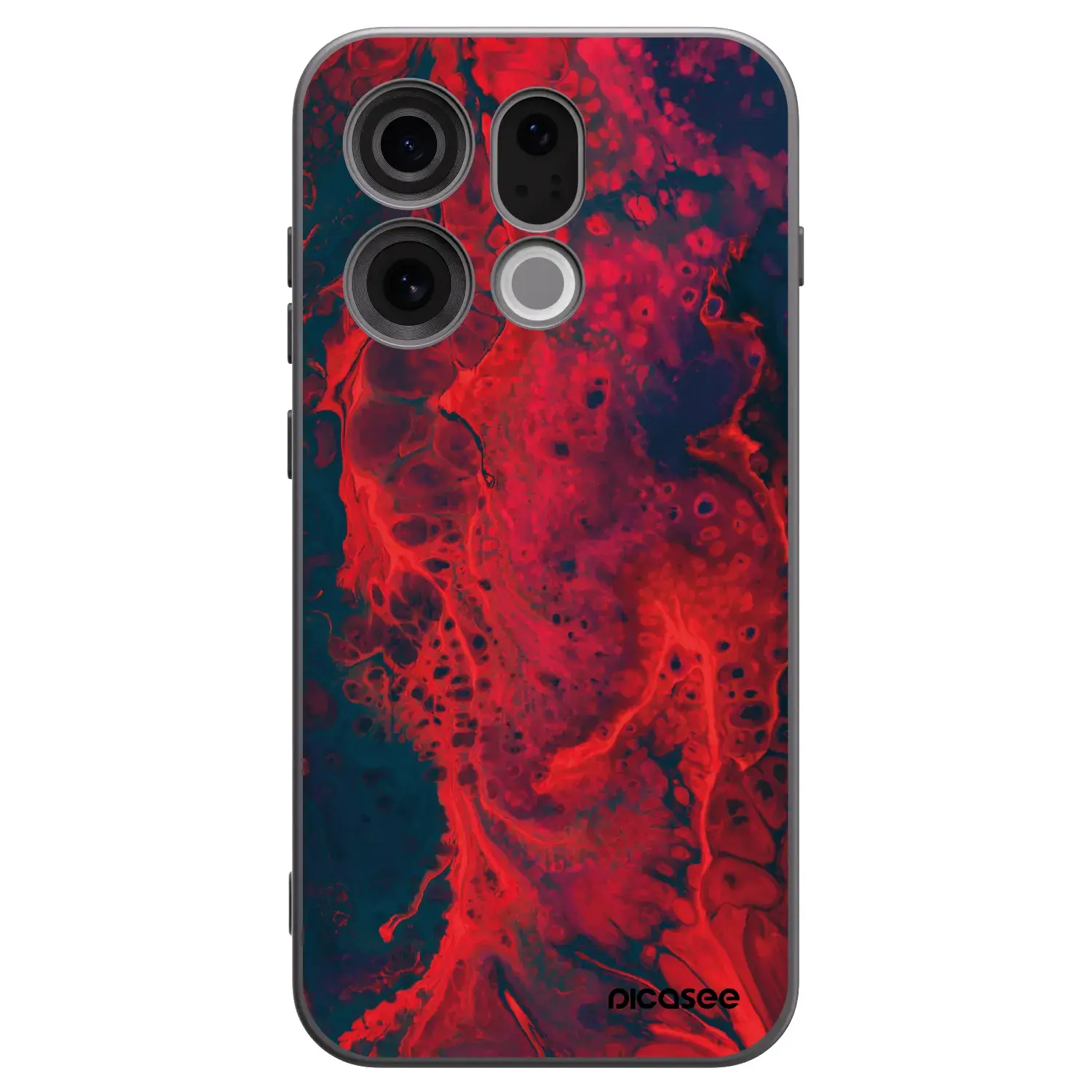 Silikonový černý obal pro OPPO Find X9 - Organic red