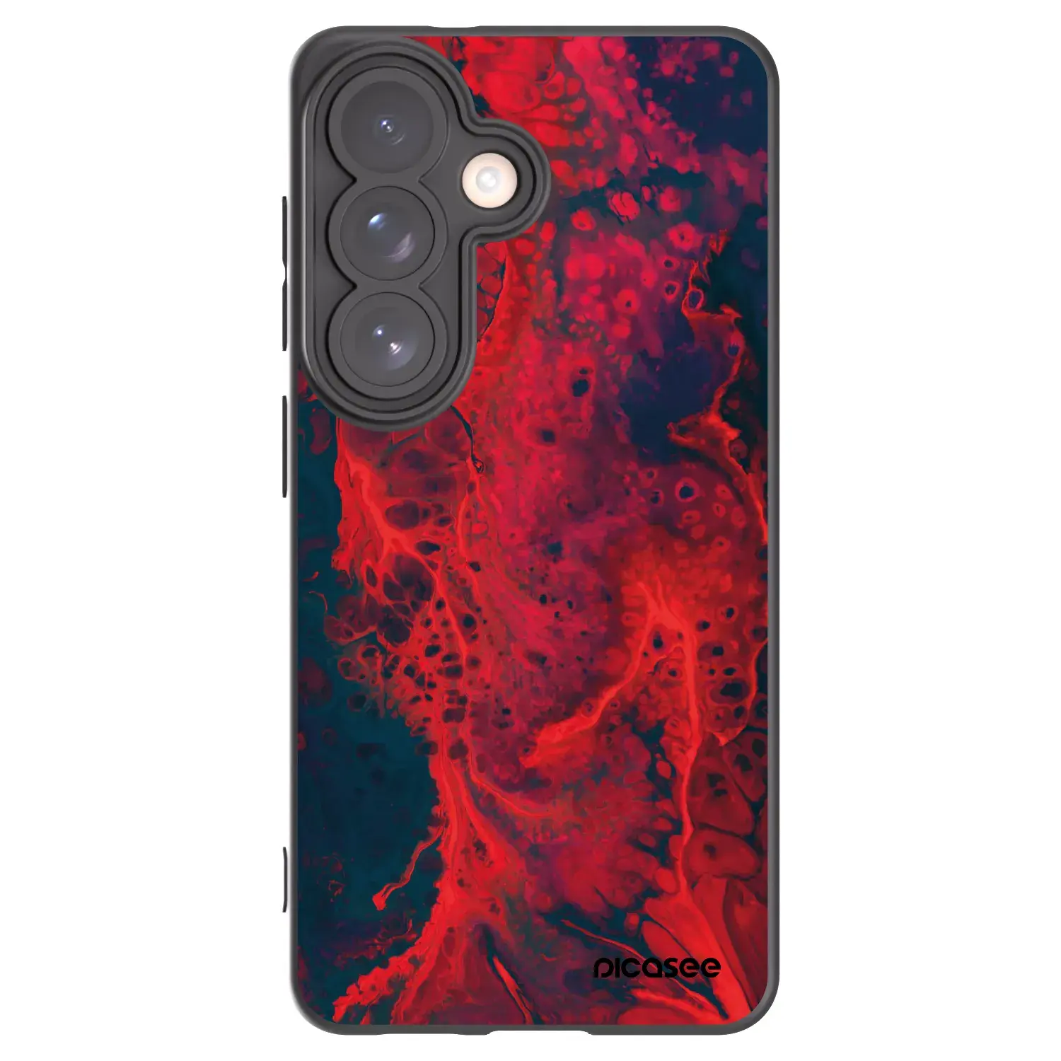 Silikonový černý obal pro Samsung Galaxy S26 - Organic red