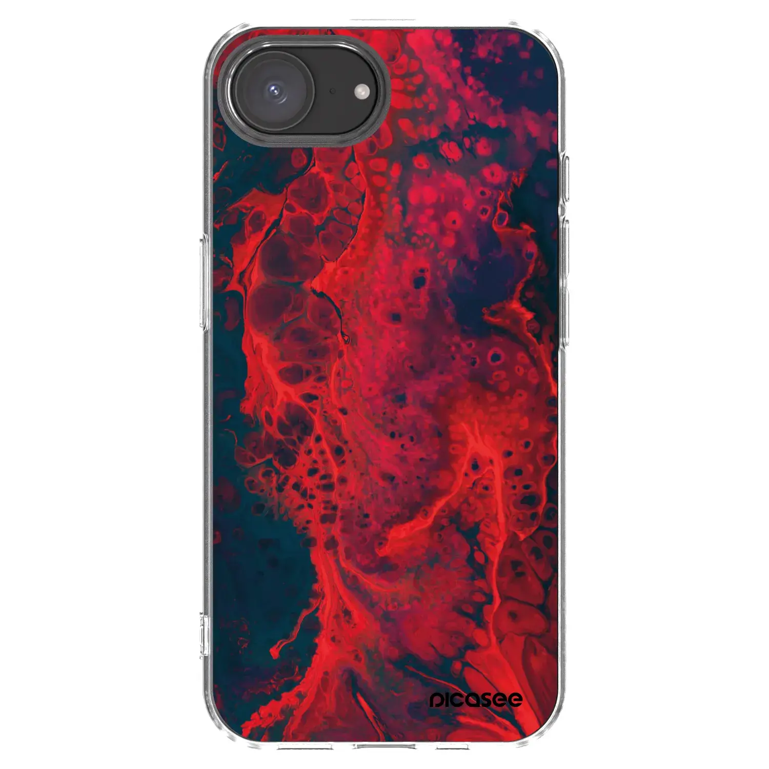 Silikonový průhledný obal pro Apple iPhone 17e - Organic red