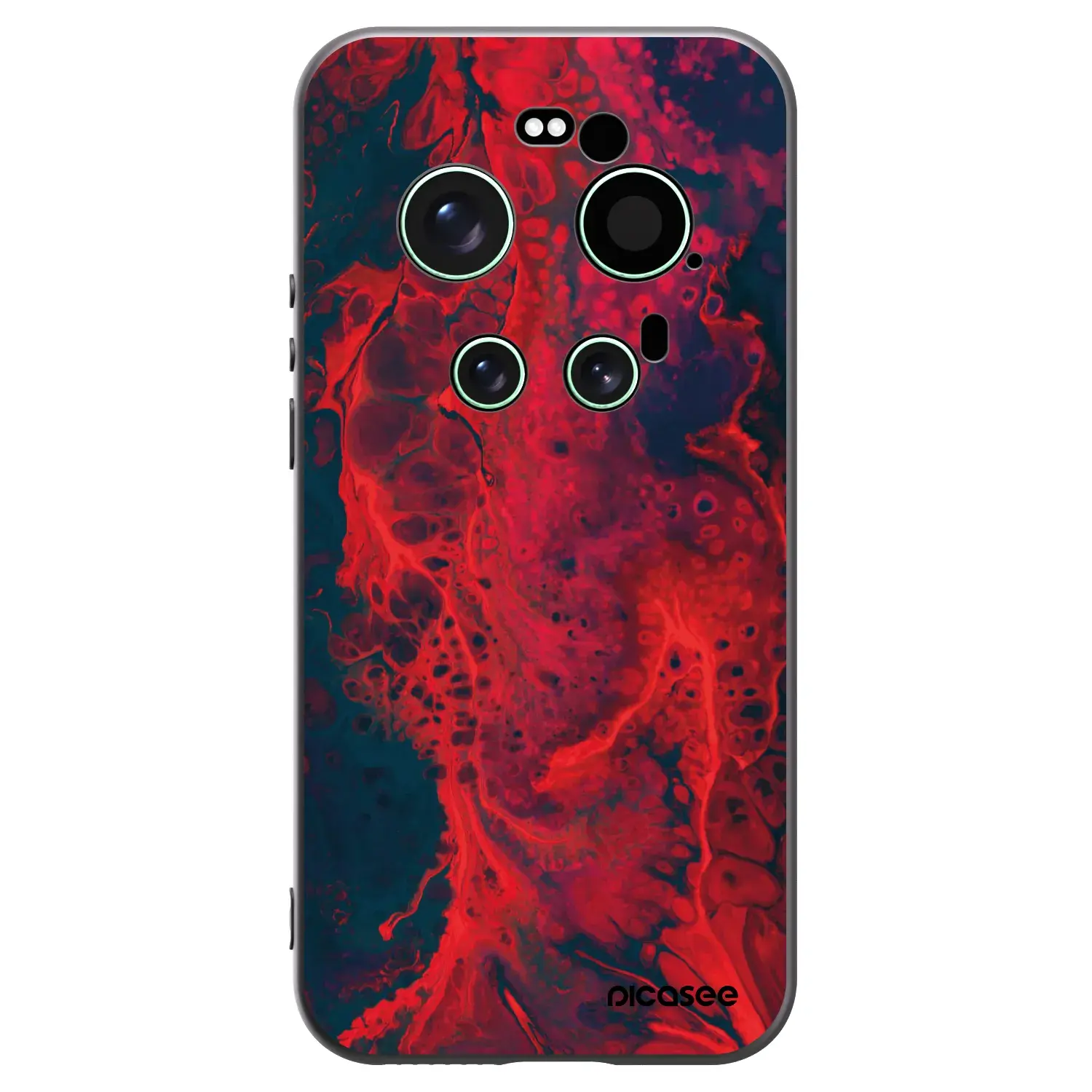 Silikonový černý obal pro Xiaomi 17 Ultra - Organic red
