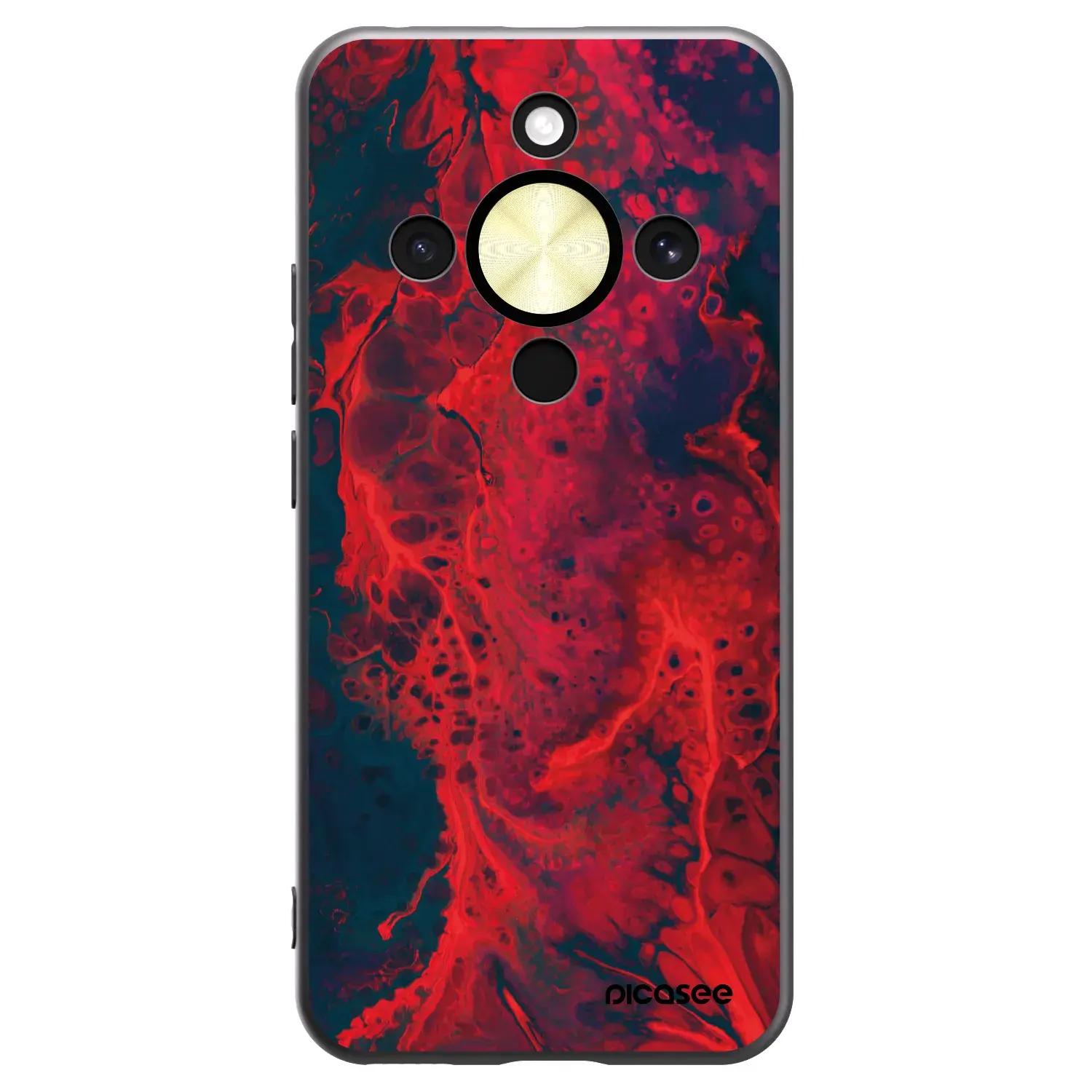 Silikonový černý obal pro Honor Magic8 Lite 5G - Organic red