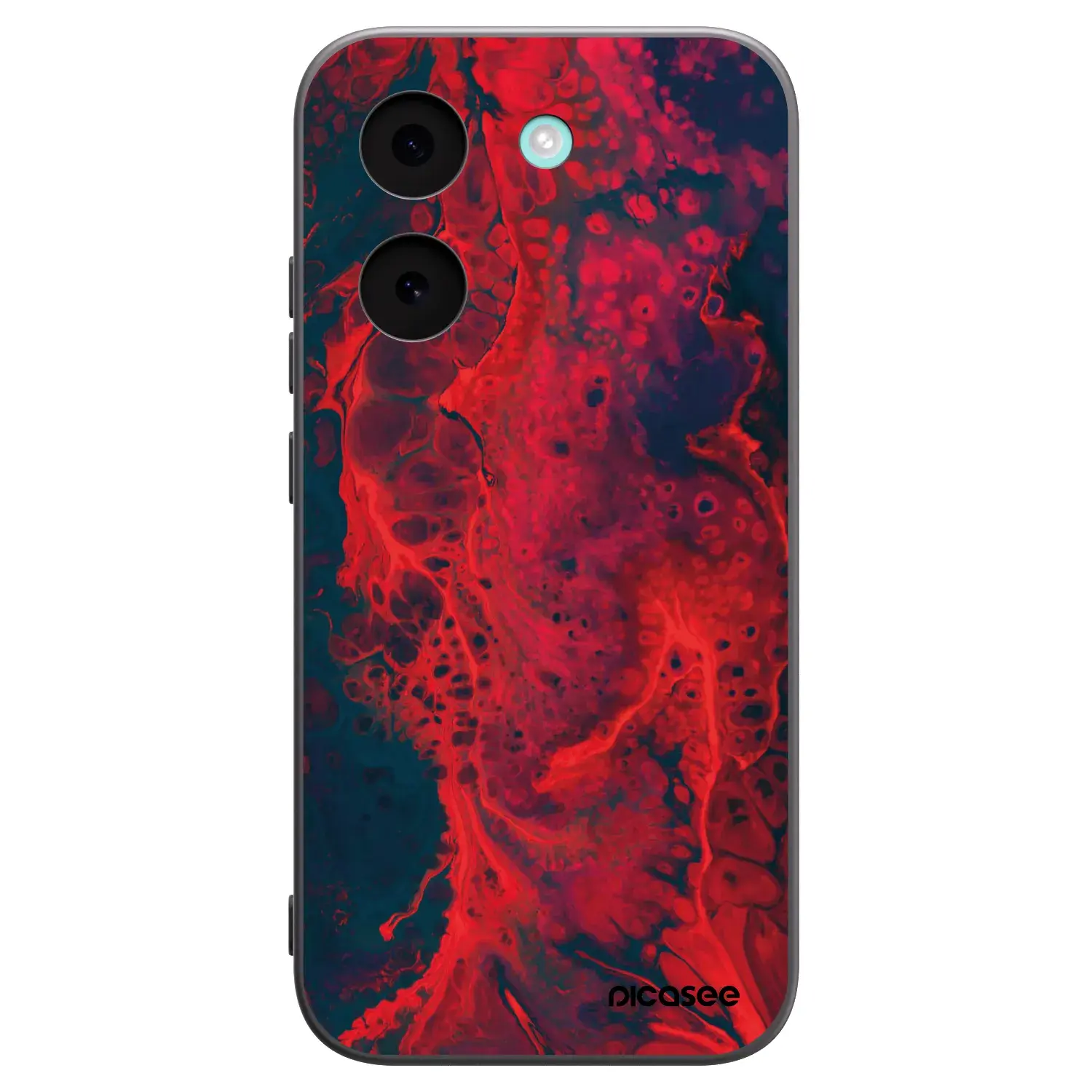 Silikonový černý obal pro Xiaomi Poco X8 Pro - Organic red