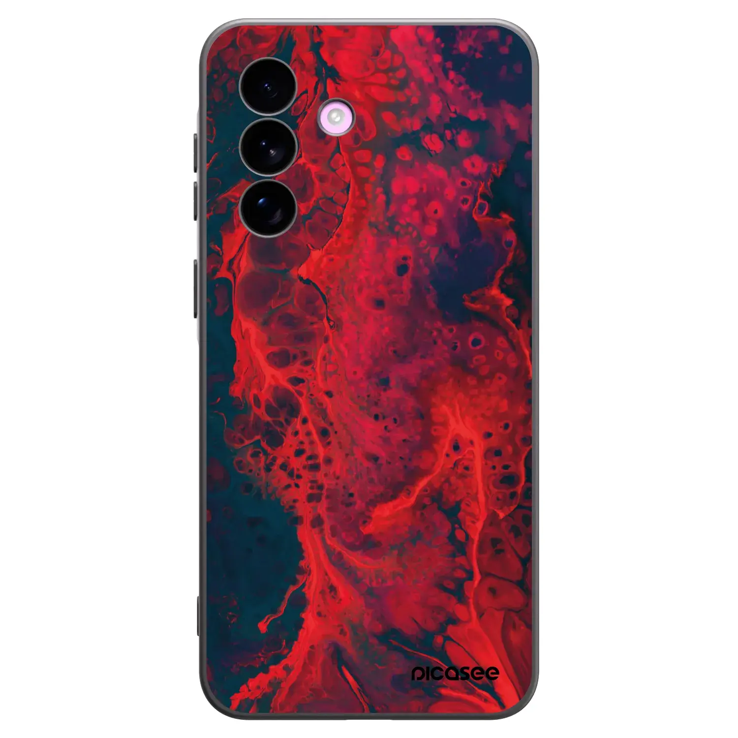 Silikonový černý obal pro Samsung Galaxy A57 5G - Organic red