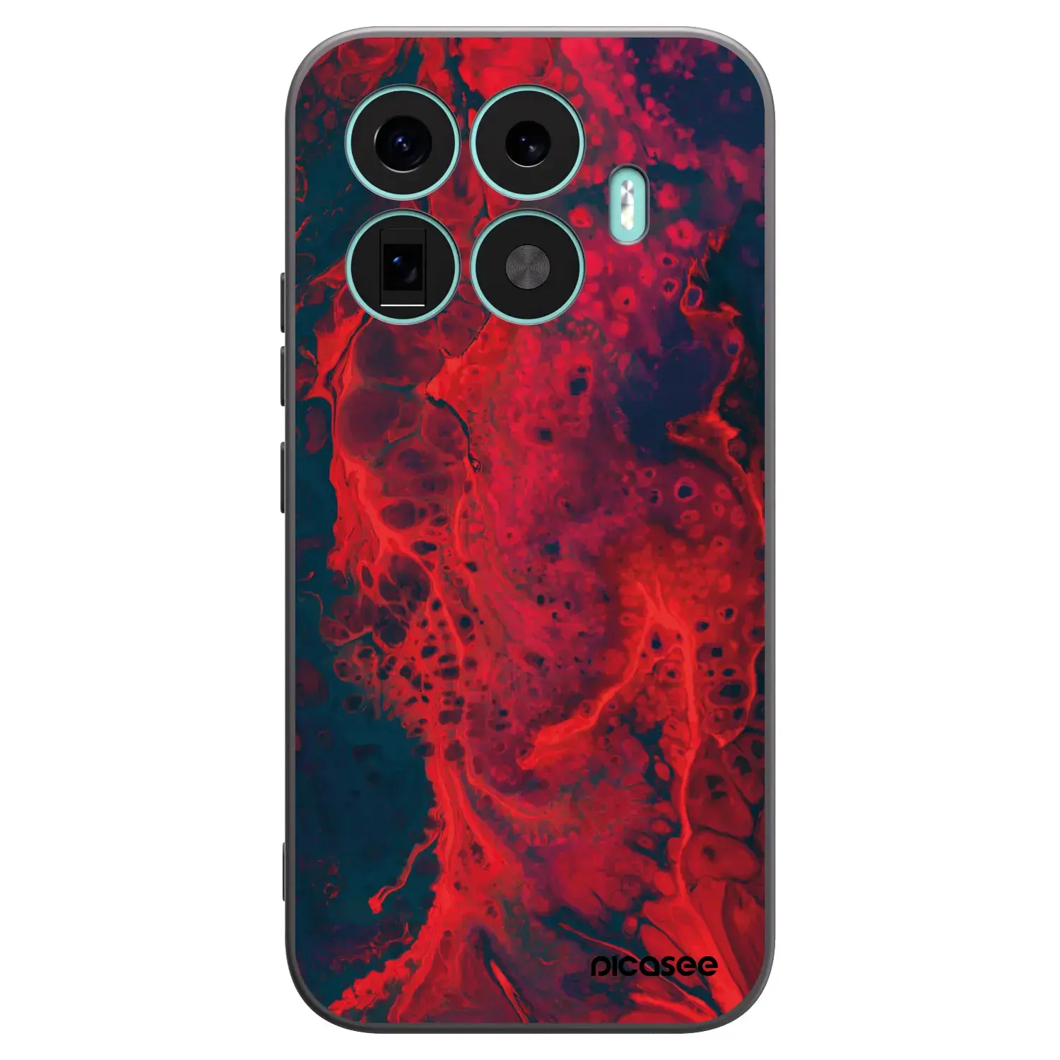 Silikonový černý obal pro Xiaomi 17T - Organic red
