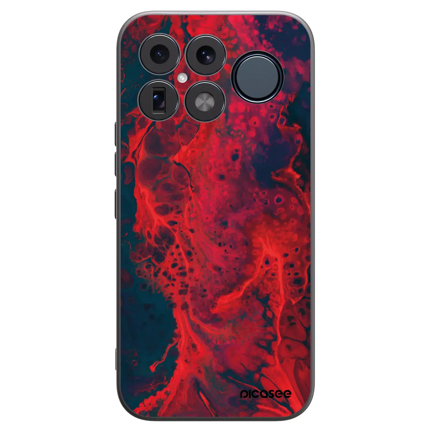 Silikonový černý obal pro Xiaomi Poco F8 Ultra - Organic red