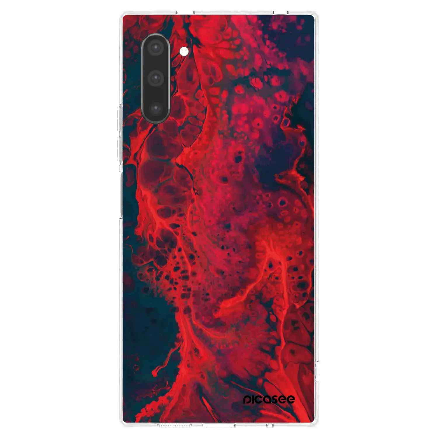 Silikonový průhledný obal pro Samsung Galaxy Note 10 N970F - Organic red