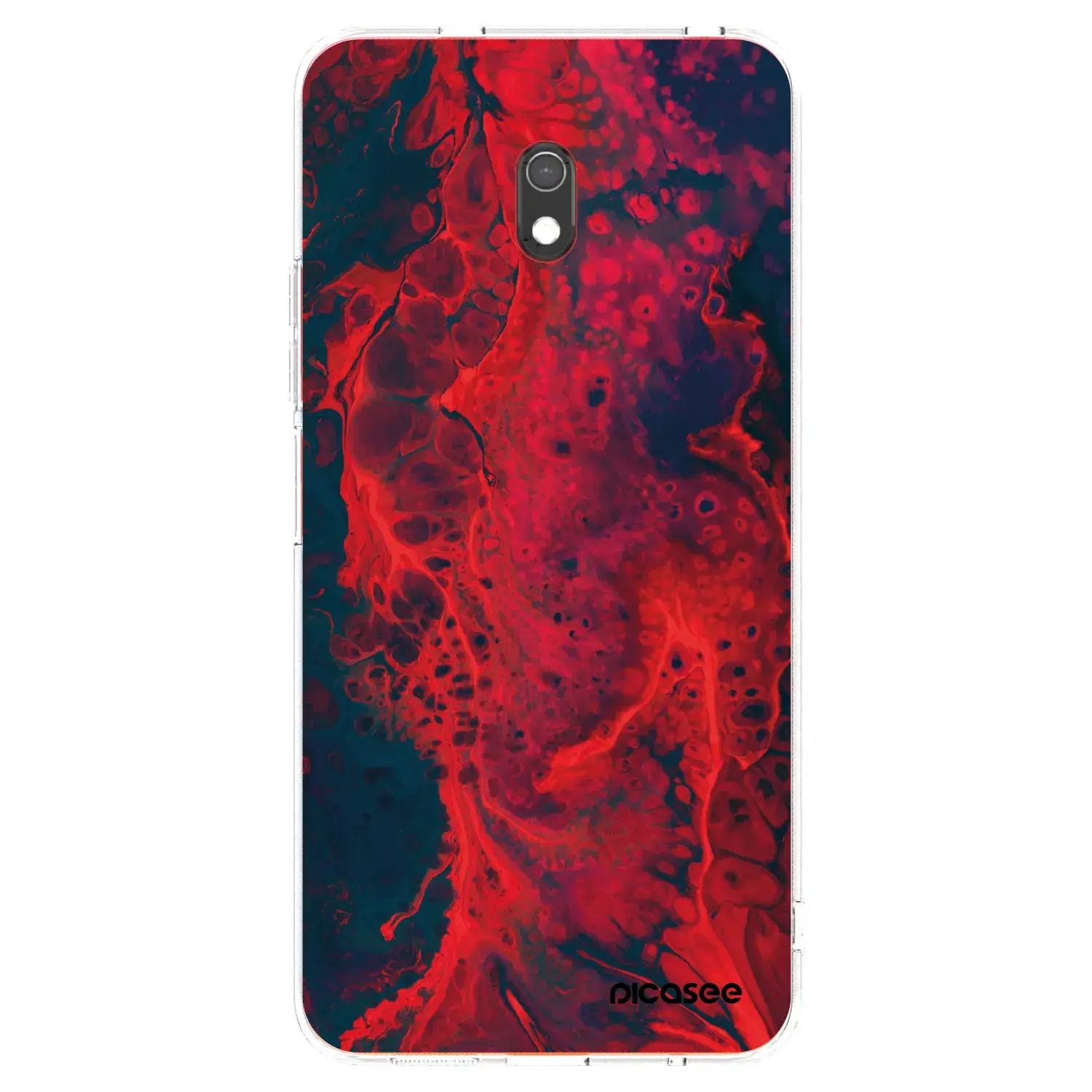 Silikonový průhledný obal pro Xiaomi Redmi 8A - Organic red