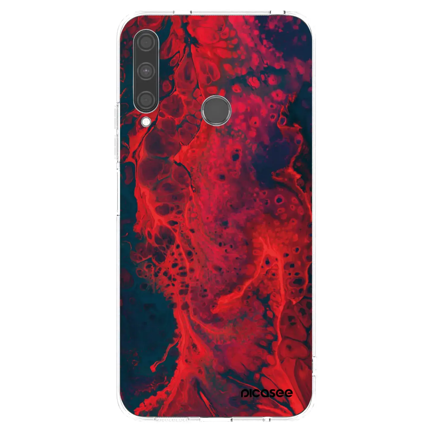 Silikonový průhledný obal pro Huawei P40 Lite E - Organic red