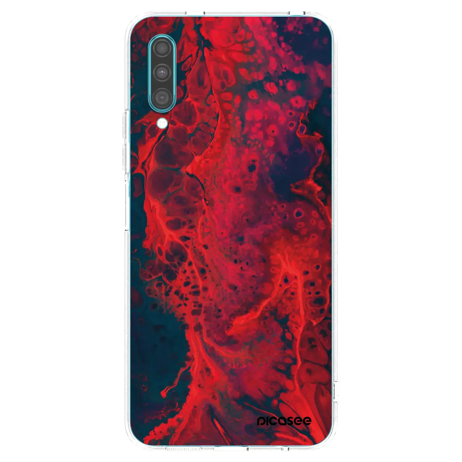 Silikonový průhledný obal pro Samsung Galaxy A30s A307F - Organic red