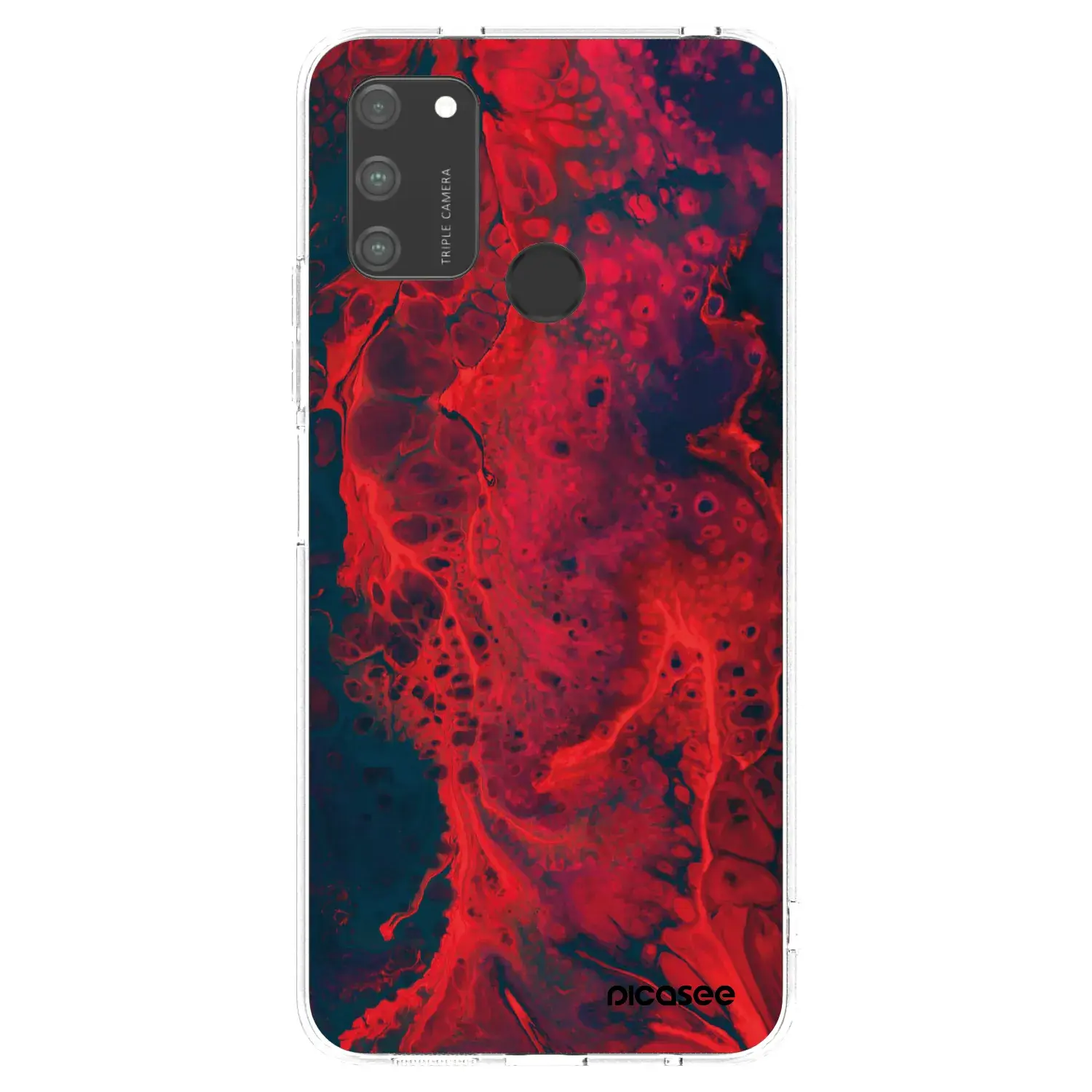 Silikonový průhledný obal pro Honor 9A - Organic red