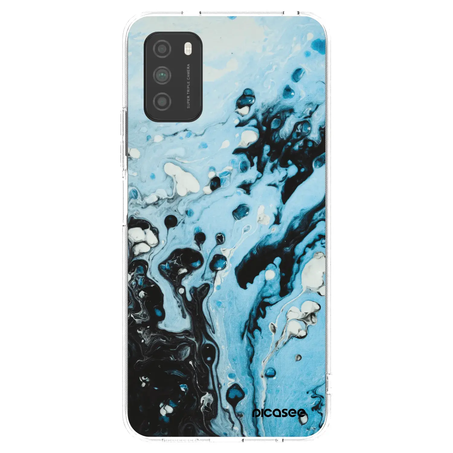 Silikonový průhledný obal pro Xiaomi Poco M3 - Organic blue