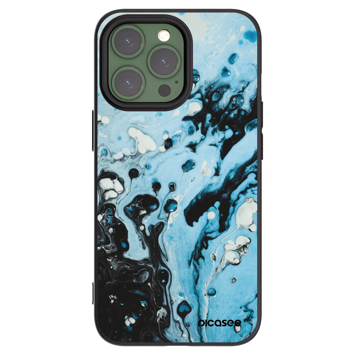 Silikonový černý obal pro Apple iPhone 13 Pro - Organic blue