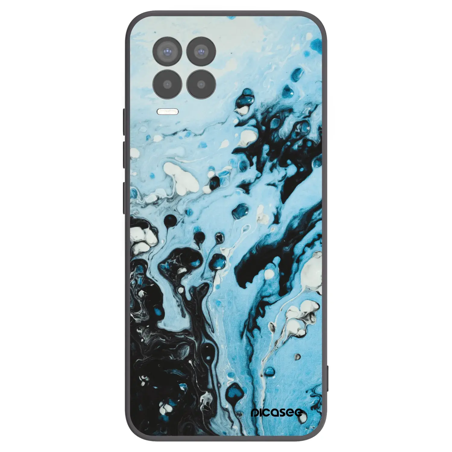 Silikonový černý obal pro Realme 8 Pro - Organic blue