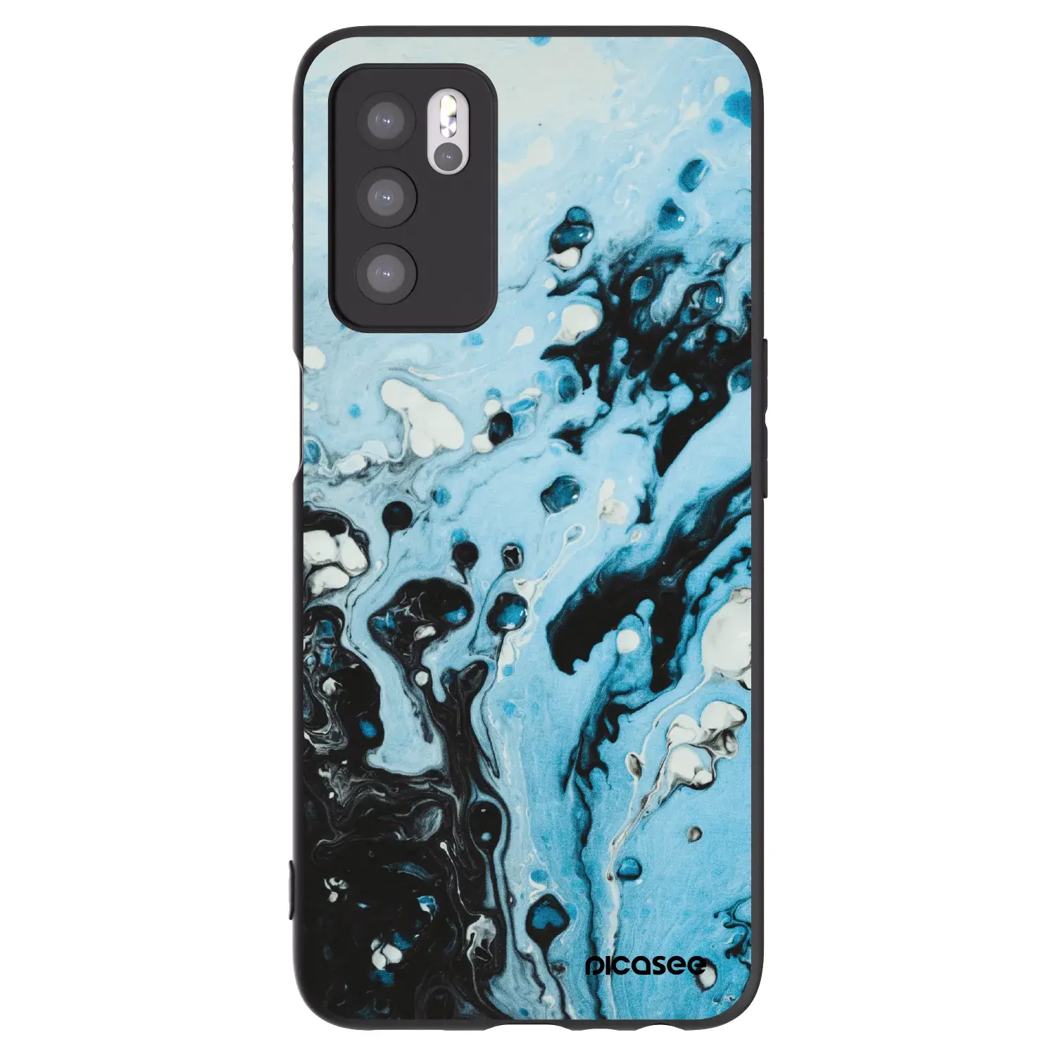 Silikonový černý obal pro OPPO A16s - Organic blue